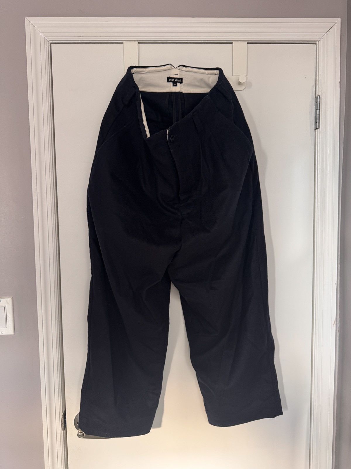 Evan Kinori Evan Kinori Brushed Wool/Cashmere Flannel Two Pleat Pant Size US 32 / EU 48 - 6 Thumbnail