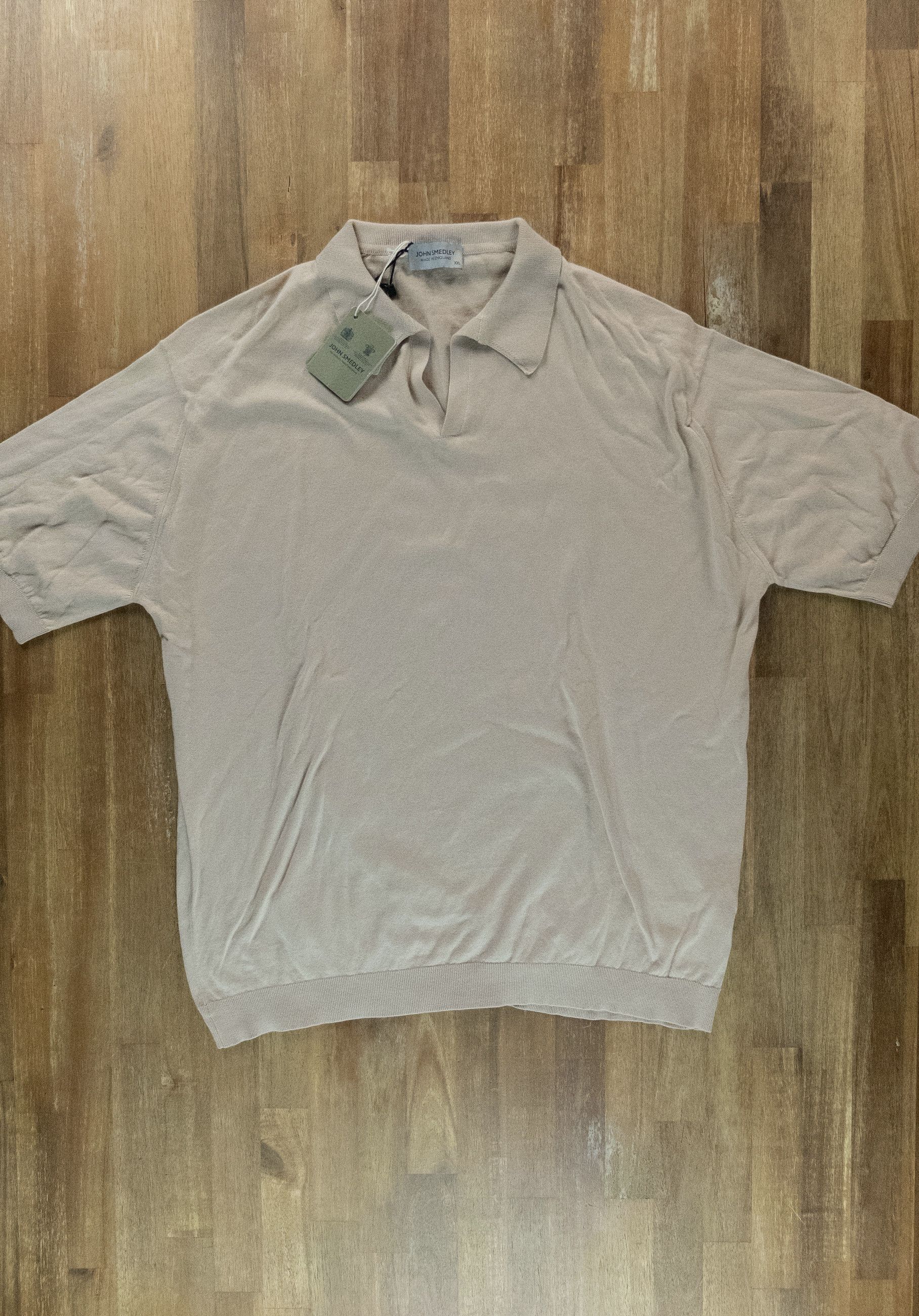 John Smedley JOHN SMEDLEY Noah beige knit cotton polo shirt XXL q Size US XXL / EU 58 / 5 - 4 Thumbnail