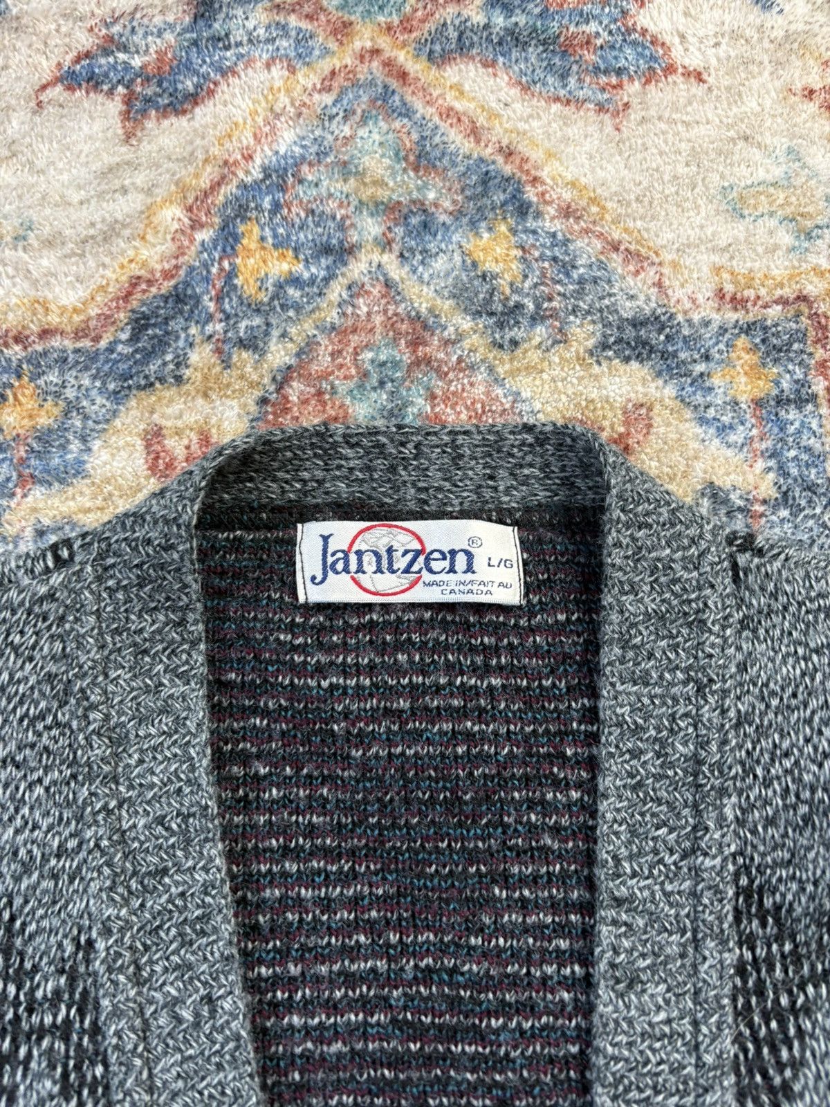Jantzen Vintage Jantzen Diamond Cardigan Sweater Large Size US L / EU 52-54 / 3 - 3 Thumbnail