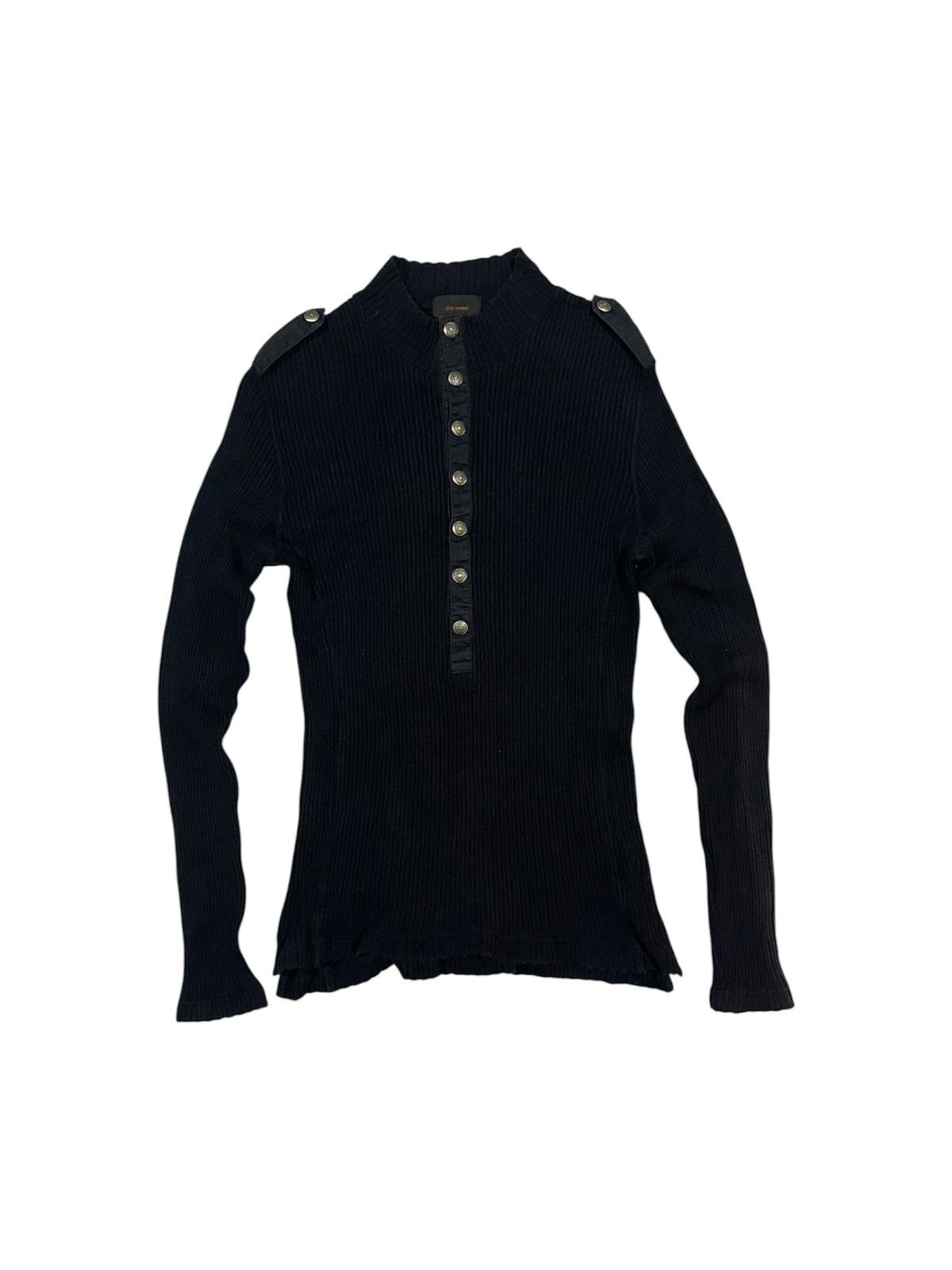 Tete Homme 90s TETE HOMME BY ISSEY MIYAKE HALF BUTTON KNITWEAR Size US M / EU 48-50 / 2 - 1 Thumbnail