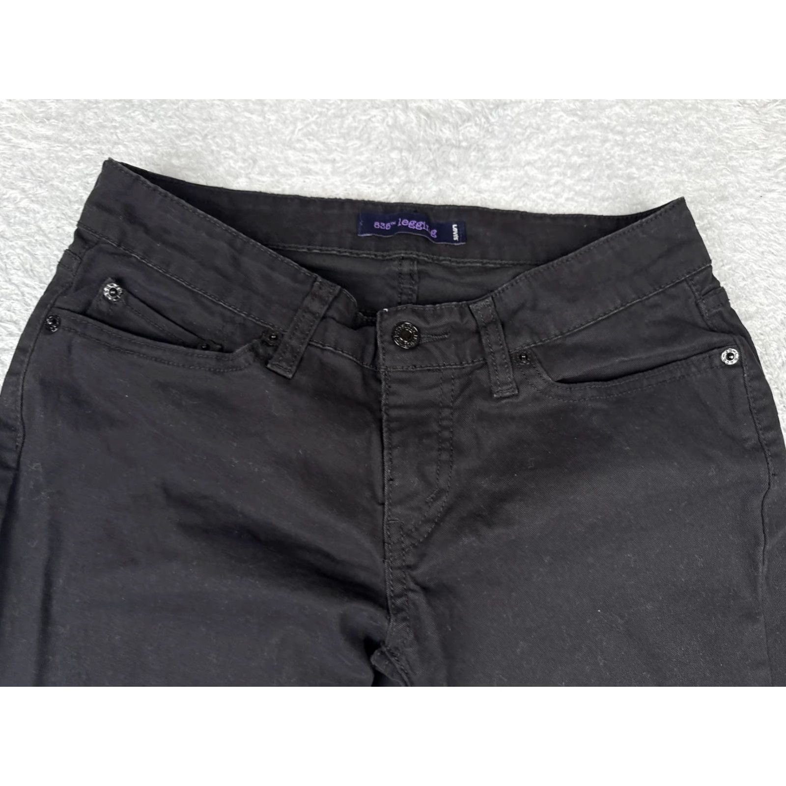 Levi's Levis 535 Legging Jeans Womens 28 Black Low Rise Stretch Denim Jegging 28x28 Size 28" / US 6 / IT 42 - 4 Thumbnail