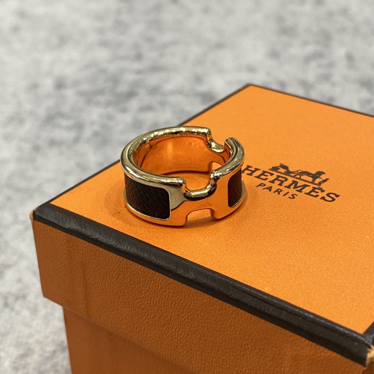 Hermes HERMES Bague PM Olympe Rings BLACK Size ONE SIZE - 1 Thumbnail