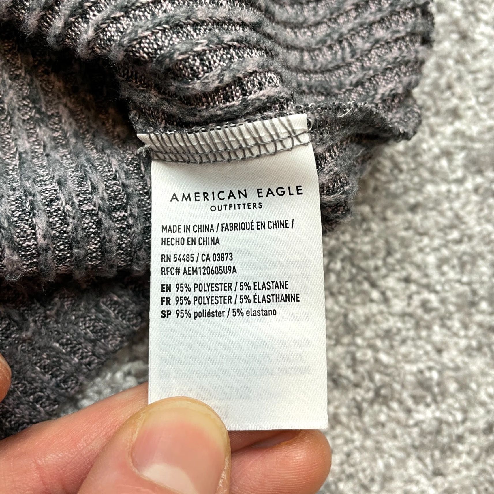 American Eagle Outfitters American Eagle Outfitters Sweatshirt Womens M Gray Pullover Cropped Ribbed Soft Stretch Long Sleeve Round Neck Casual Workwear Size M / US 6-8 / IT 42-44 - 7 Thumbnail
