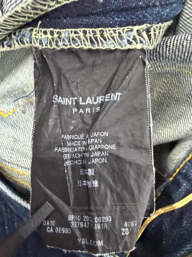 Saint Laurent Paris Saint Laurent Paris Dark Blue Denim Pants Size US 28 / EU 44 - 6 Thumbnail