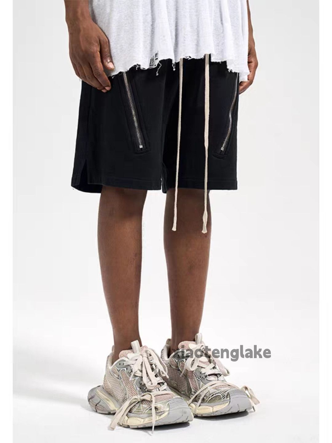 Vintage xz zipper punk yuppie hiphop tactical y2k shorts Size US 34 / EU 50 - 2 Thumbnail
