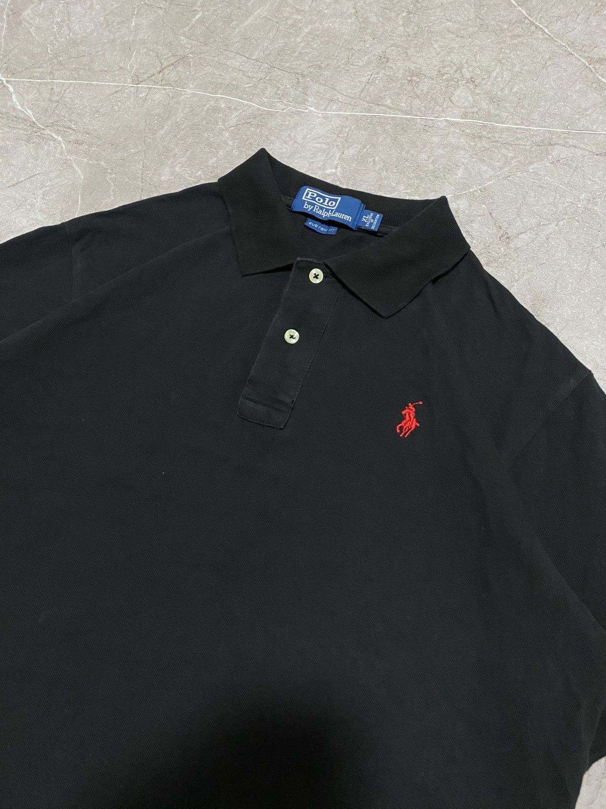 Polo Ralph Lauren × Ralph Lauren × Vintage Vintage 90s Polo Ralph Lauren Black Polo Chief Keef Retro Size US XL / EU 56 / 4 - 3 Thumbnail