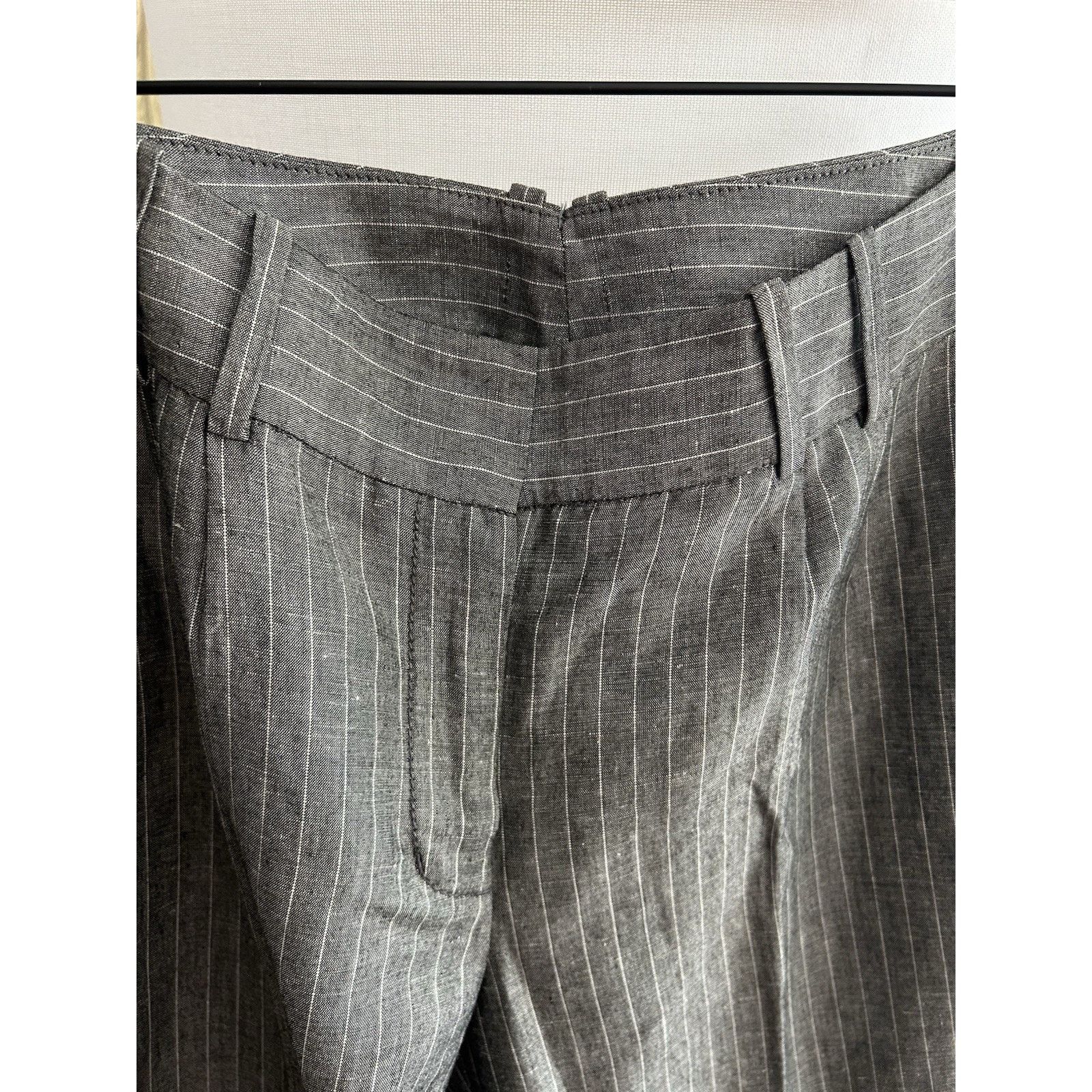 Express Vintage Express Linen Blend Pinstripes Y2K Pants Size 6 Size 28" / US 6 / IT 42 - 6 Thumbnail