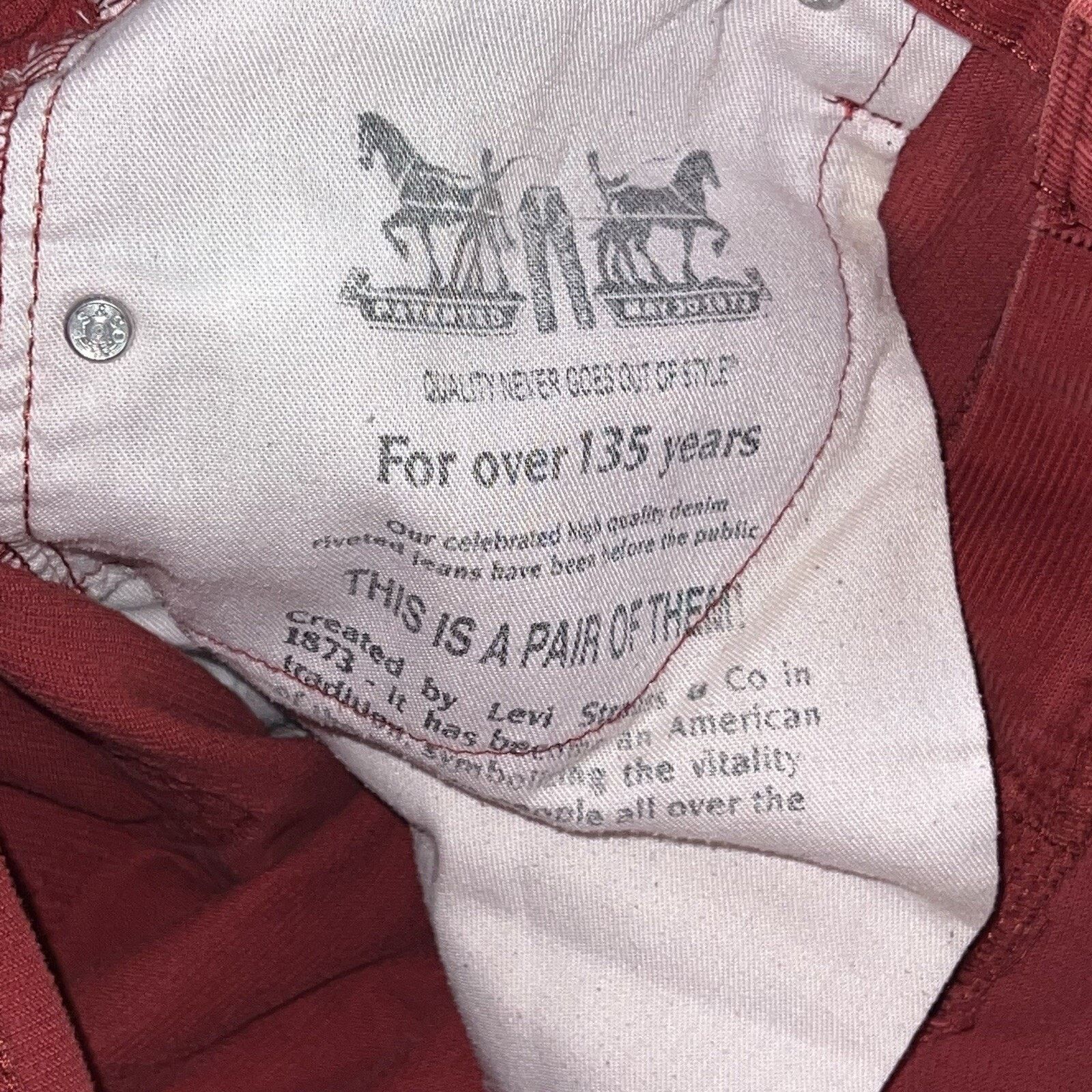 Levi's Levi’s 514 Corduroy Red Jeans Pants 30 x 32 White Tab Size US 30 / EU 46 - 7 Thumbnail