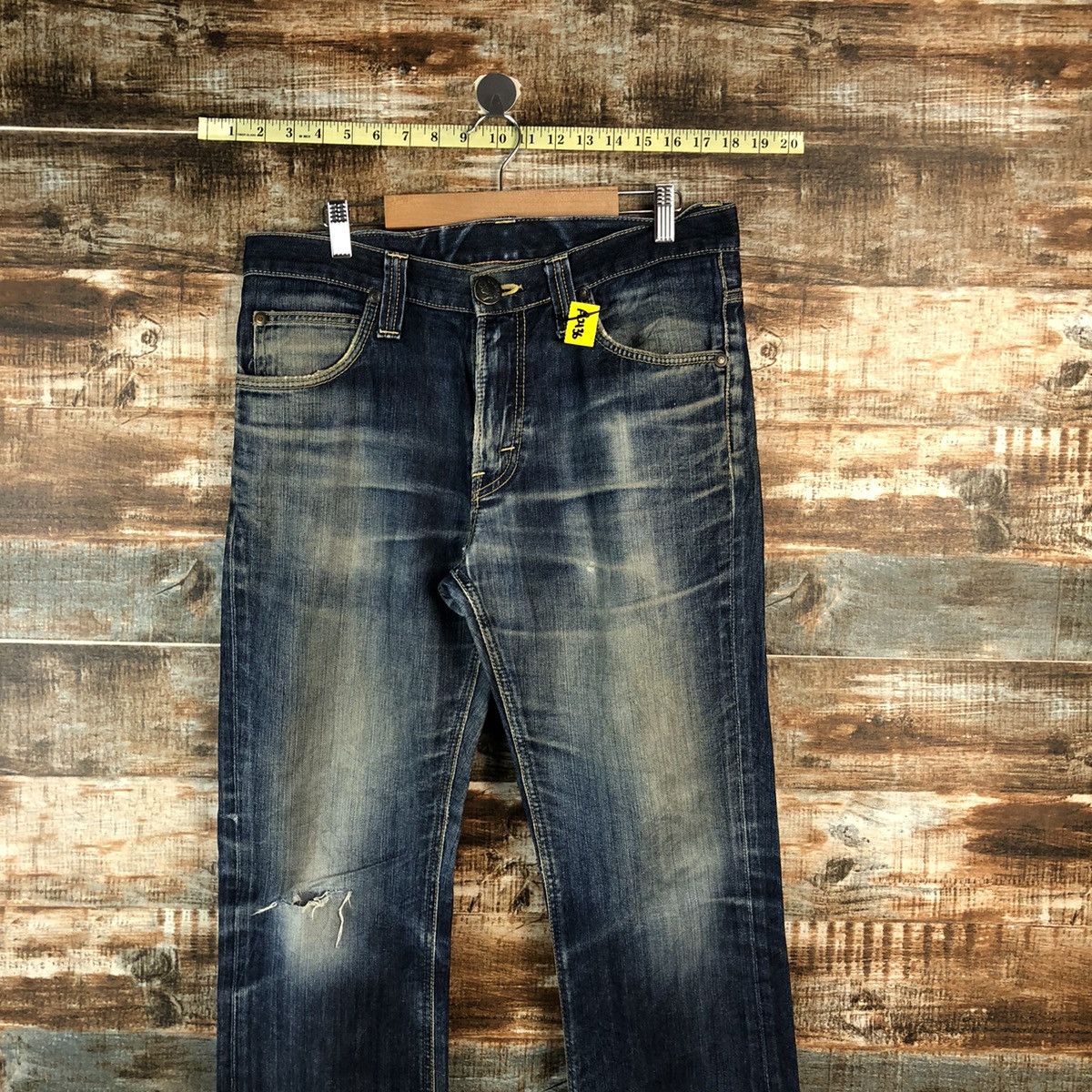 Lee Lee Black Distressed Denim Pants #A2136 Size US 32 / EU 48 - 2 Thumbnail