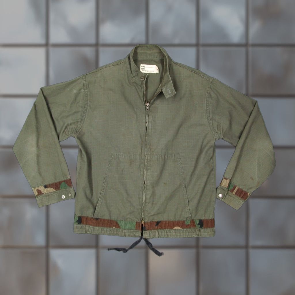 Vintage 68 & Brothers Men's Green Full Zip Ripstop Bomber Jacket Large Size US L / EU 52-54 / 3 - 1 Thumbnail