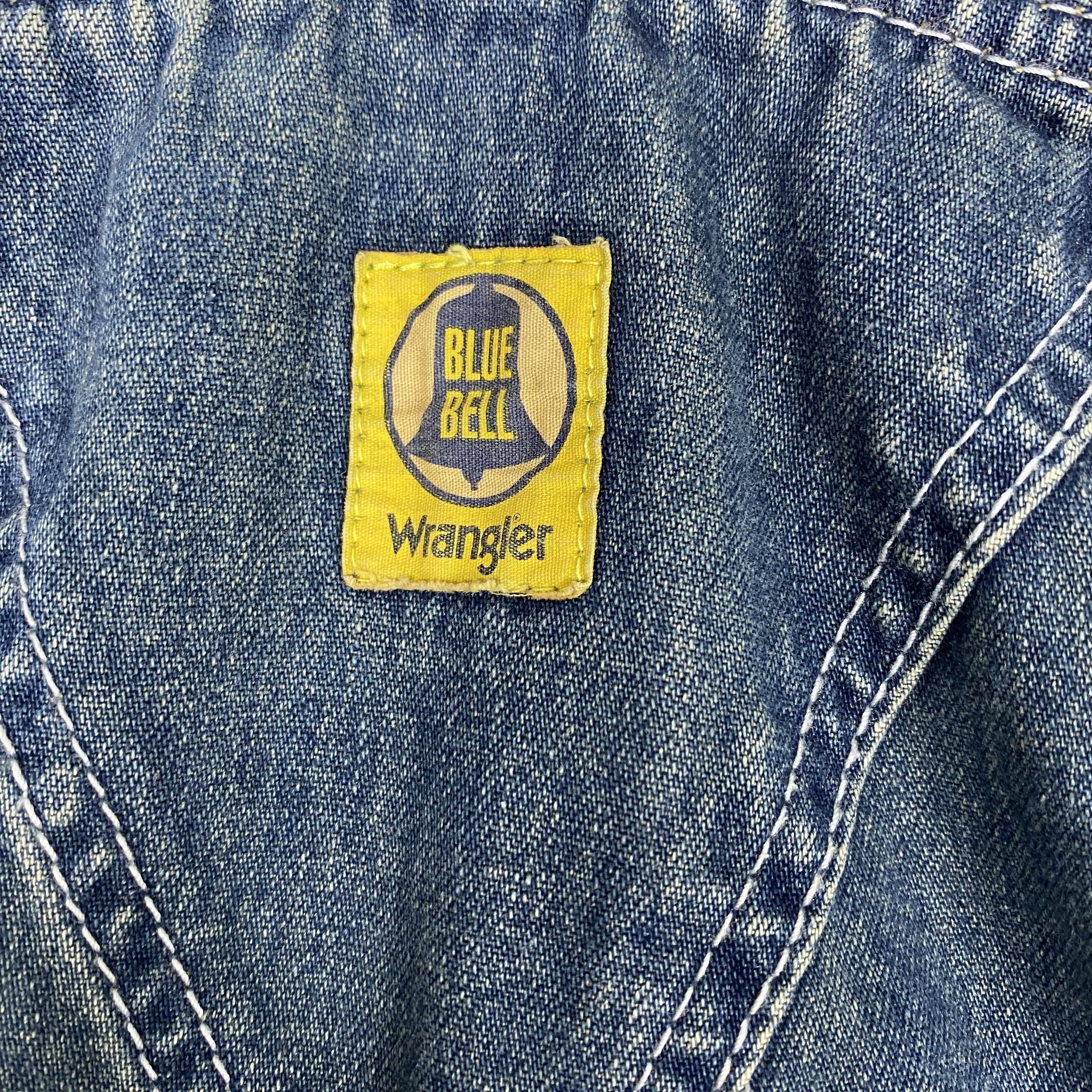 Wrangler 💥VINTAGE 70s WRANGLER BLUE BELL OVERALL DENIM WORKER Size US 31 - 13 Thumbnail