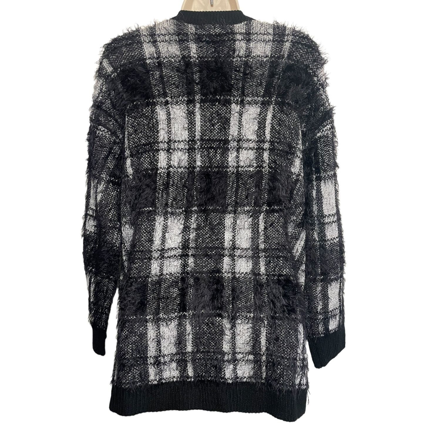 Other Tobi Cozy Mohair Open Front Plaid Winter Cardigan Small Size S / US 4 / IT 40 - 3 Thumbnail