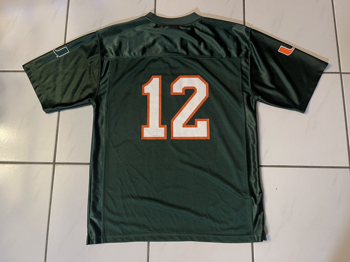Pro Edge Vintage Miami Hurricanes Football Jersey Mens Large #12 NCAA Size US L / EU 52-54 / 3 - 6 Thumbnail