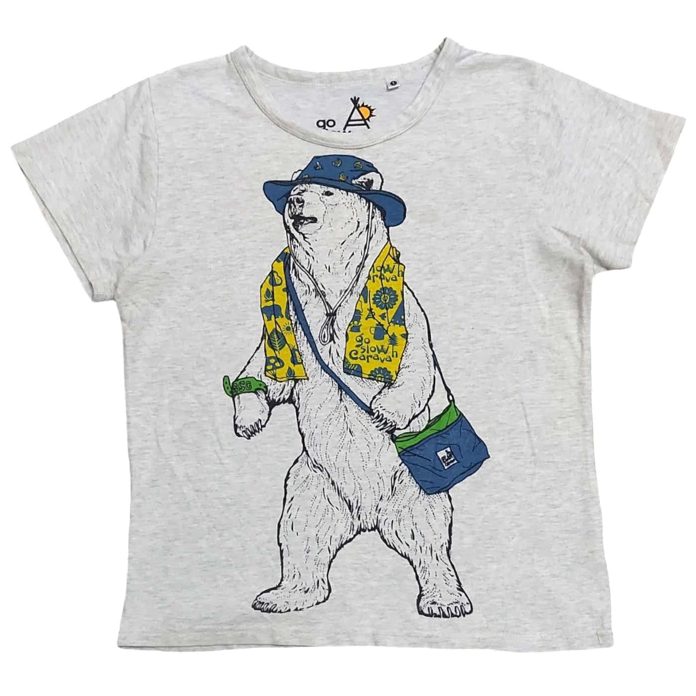 Japanese Brand × go slow caravan Rare! Go Slow Caravan Beachgoers Bear Graphic Tee Size US S / EU 44-46 / 1 - 1 Thumbnail