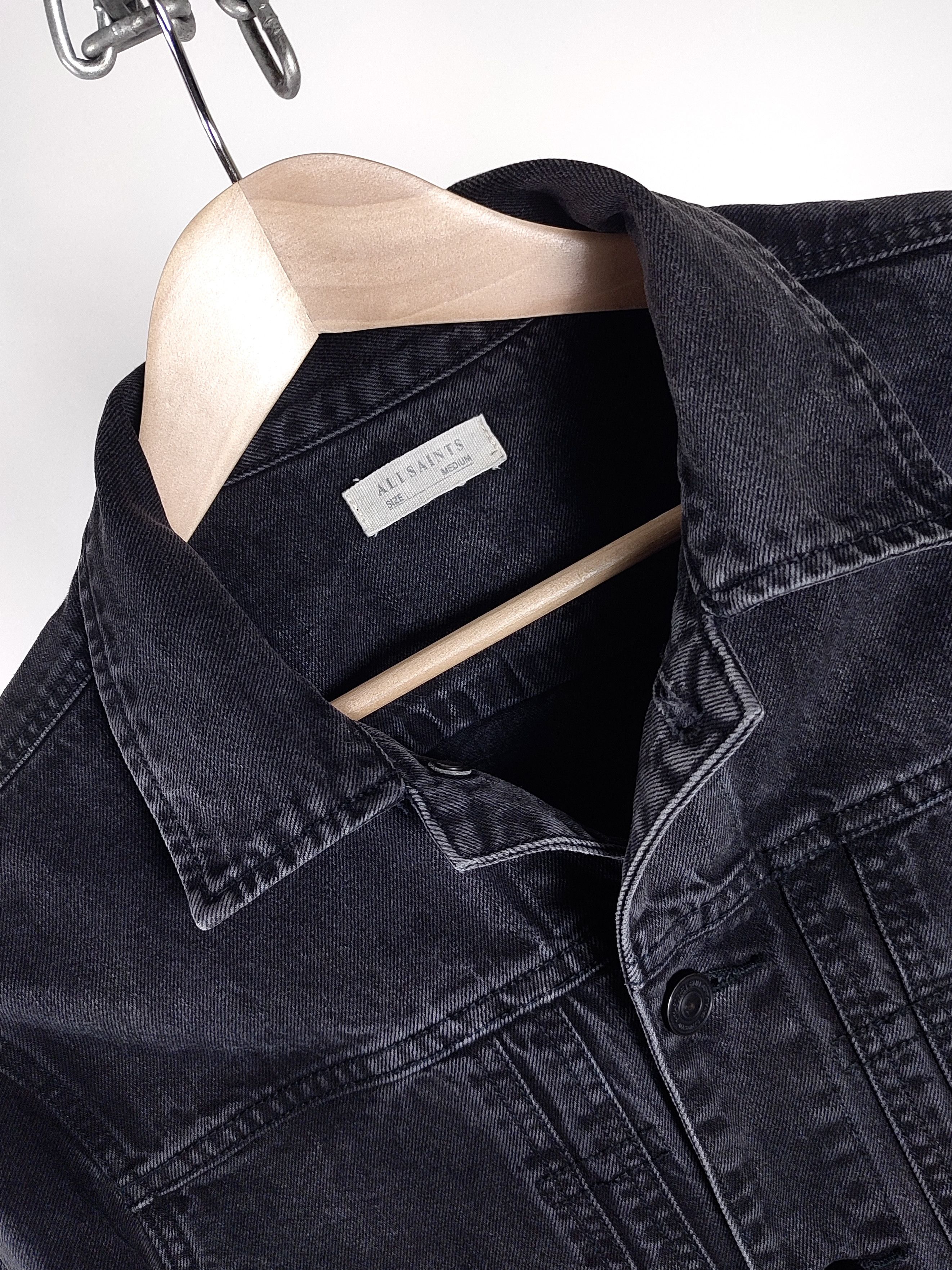 Allsaints Allsaints Baroda Black Denim Jacket Size US M / EU 48-50 / 2 - 8 Thumbnail
