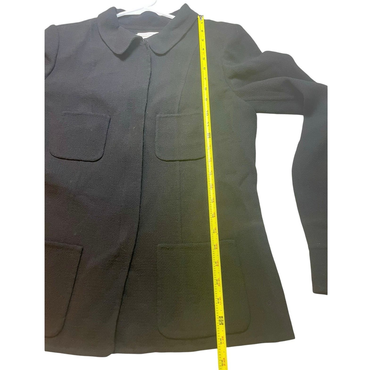 Oscar De La Renta 90’s OSCAR DE LA RENTA BLAZER SILK ZIP UP BLACK SZ 12 GOTH Size XL / US 12-14 / IT 48-50 - 3 Thumbnail