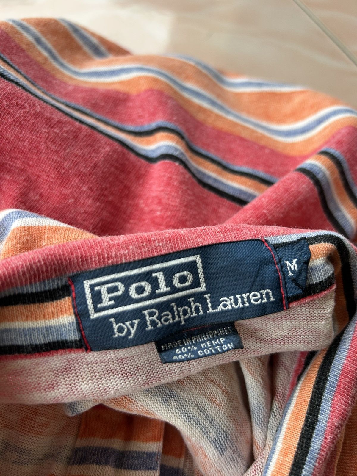 Polo Ralph Lauren × Ralph Lauren × Vintage Vintage Polo by Ralph Lauren Colourful Stripes Tshirt Size US M / EU 48-50 / 2 - 8 Thumbnail
