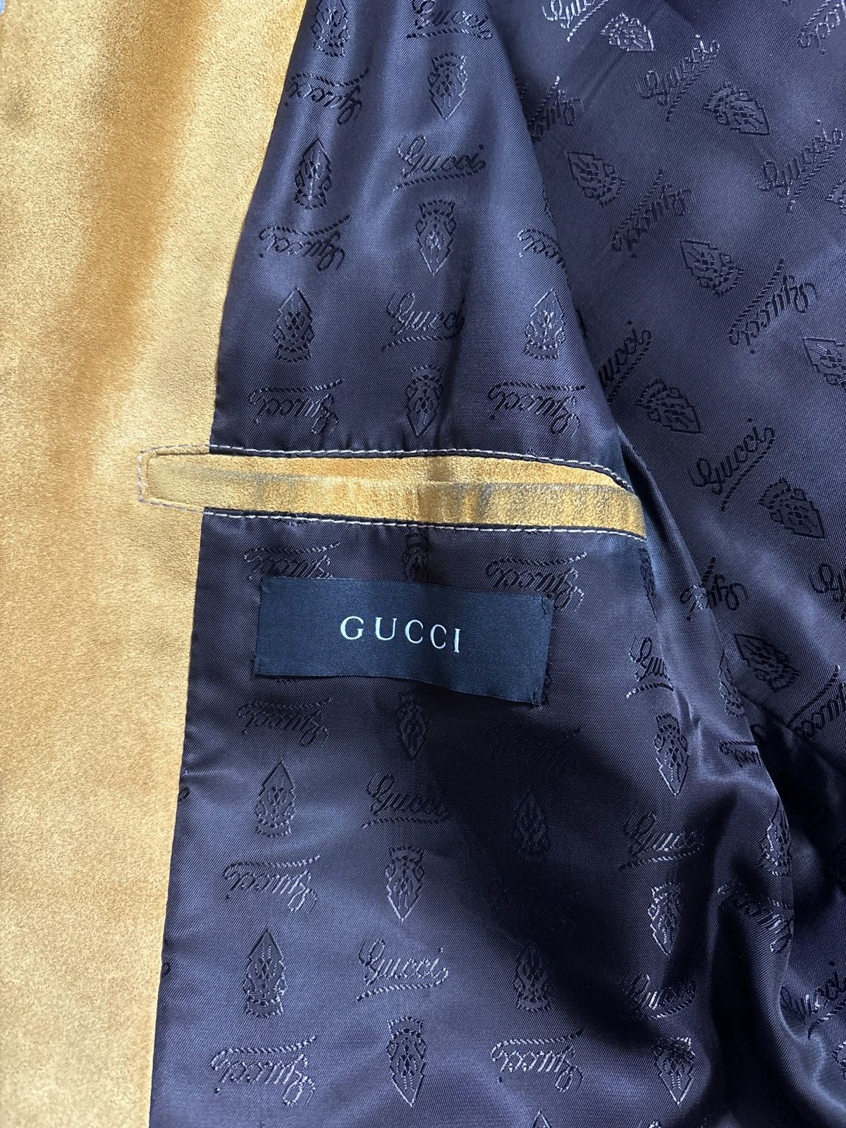 Gucci × Tom Ford Gucci by Tom Ford SS2004 Paneled Suede Jacket Size US L / EU 52-54 / 3 - 4 Thumbnail