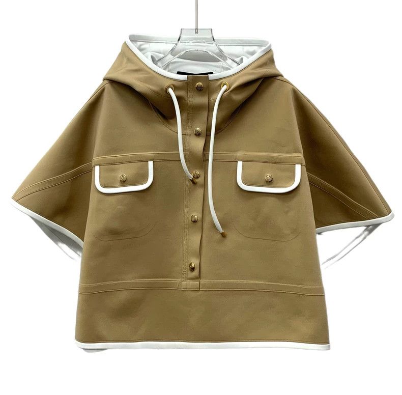 Louis Vuitton Louis Vuitton 22 Brown Single Breasted Hooded Drawstring C Size XS / US 0-2 / IT 36-38 - 1 Thumbnail