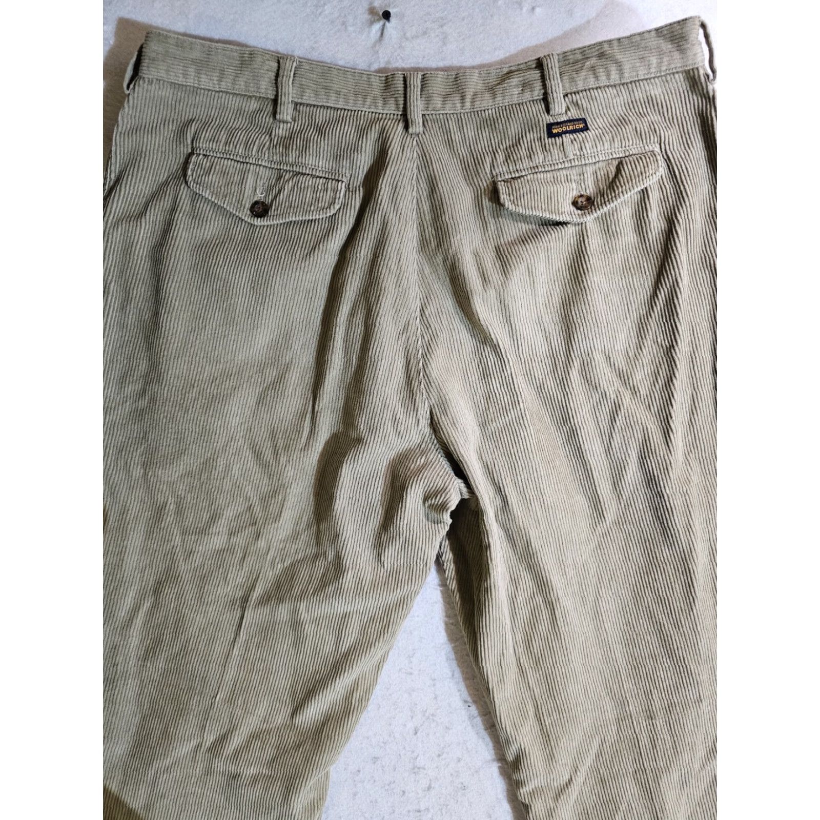 Vintage VINTAGE Woolrich Khaki Corduroy Pants 1980s Signature Style 1956 Straight Fit Mens Sz 40x32 Size US 40 / EU 56 - 7 Thumbnail