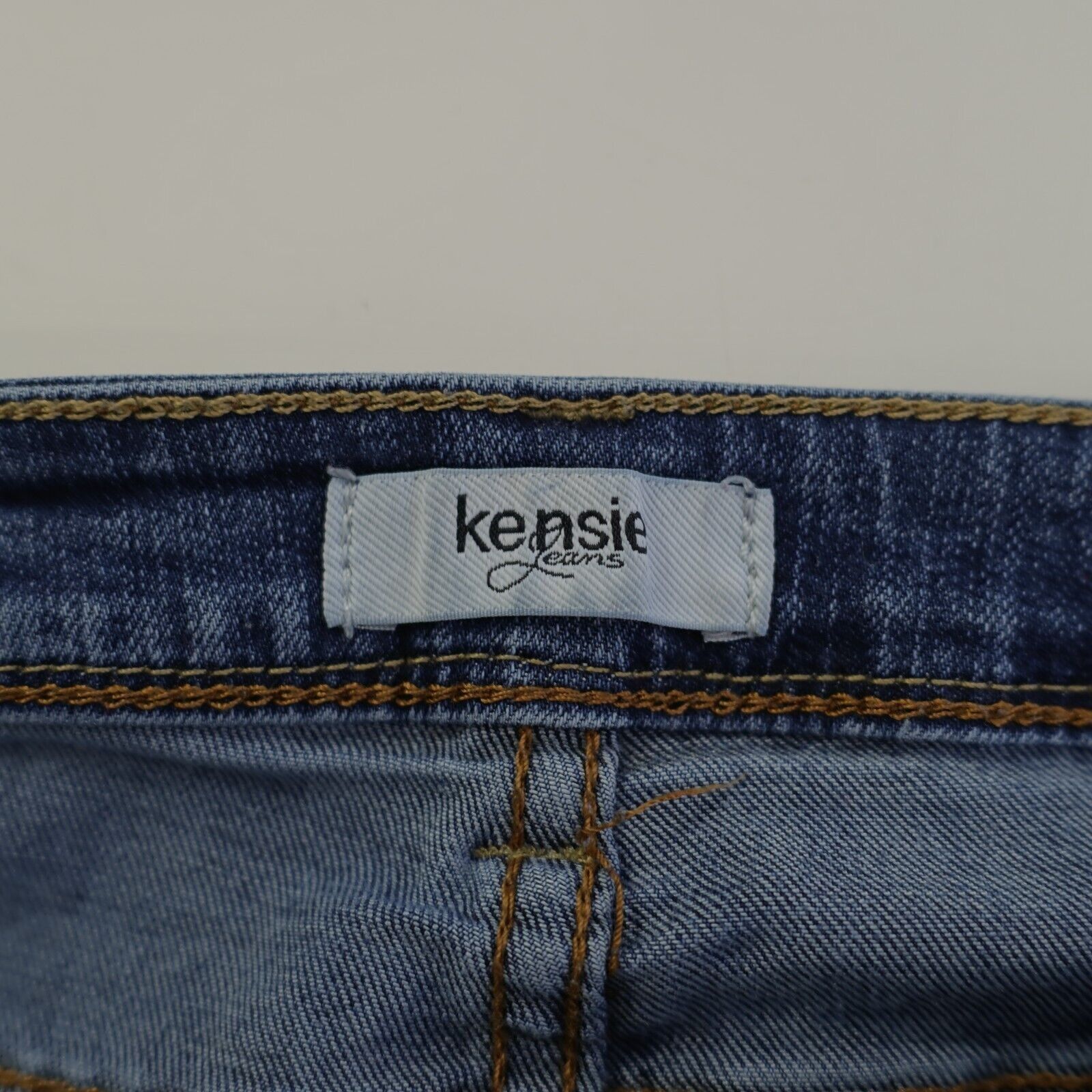 Vintage Kensie Jeans Blue Stone Wash Whiskering Factory Distressed S Size 32" / US 10 / IT 46 - 8 Thumbnail