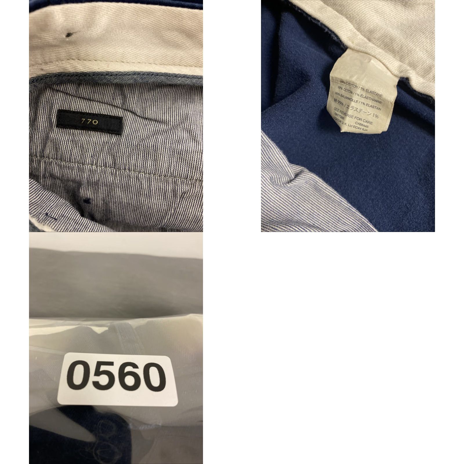 J.Crew J.CREW Chino Pants Men’s Navy Straight Fit 34x32 /0560 Pants Casual Flat Front Zip Machine Washable Cotton Size US 34 / EU 50 - 8 Thumbnail