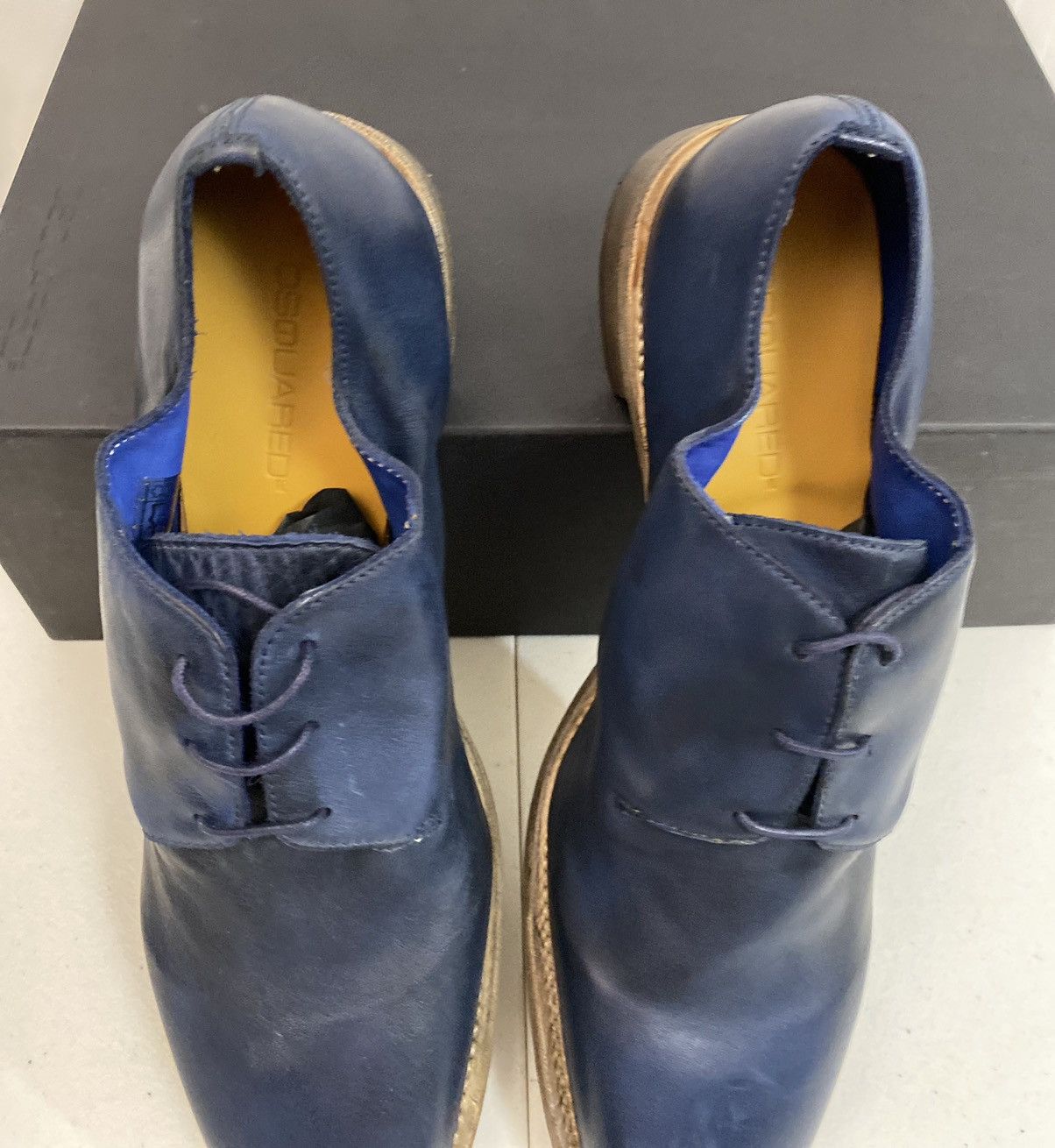 Dsquared2 Dsquared2 🇮🇹 Blue Goodyear welt Handmade Uni Derby 8.5 NEW Size US 8.5 / EU 41-42 - 16 Thumbnail
