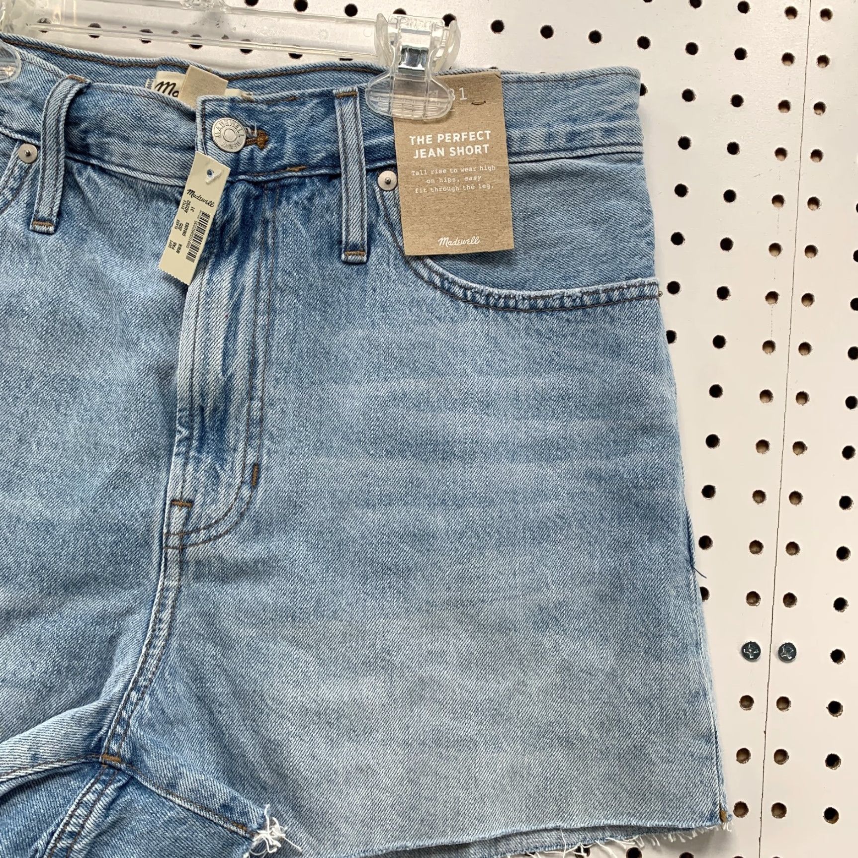 Madewell VINTAGE Madewell High Rise Raw Hem Denim Shorts 34x3 Women's Size 31 Blue Cut-Off 90s Size 24" / US 00 / IT 34 - 4 Thumbnail