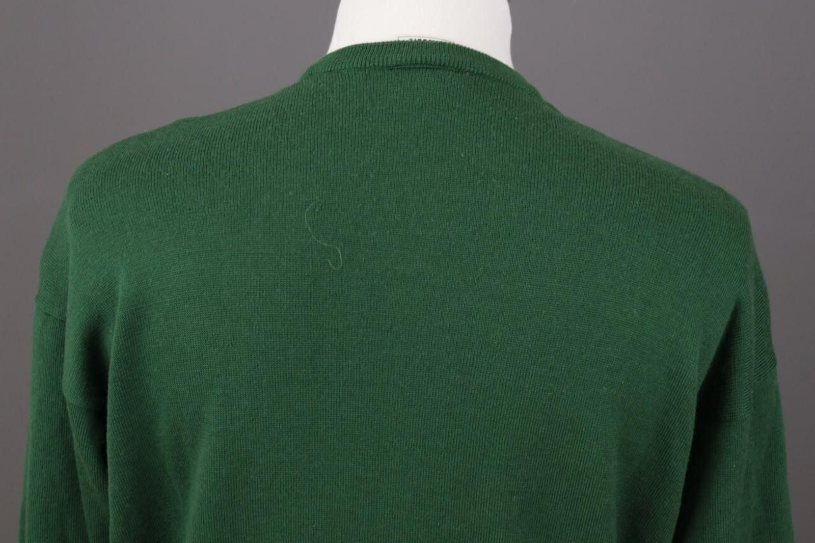 Lacoste Lacoste Green V-Neck Wool Jumper Sweater Size 7 / XXL Size US M / EU 48-50 / 2 - 9 Thumbnail