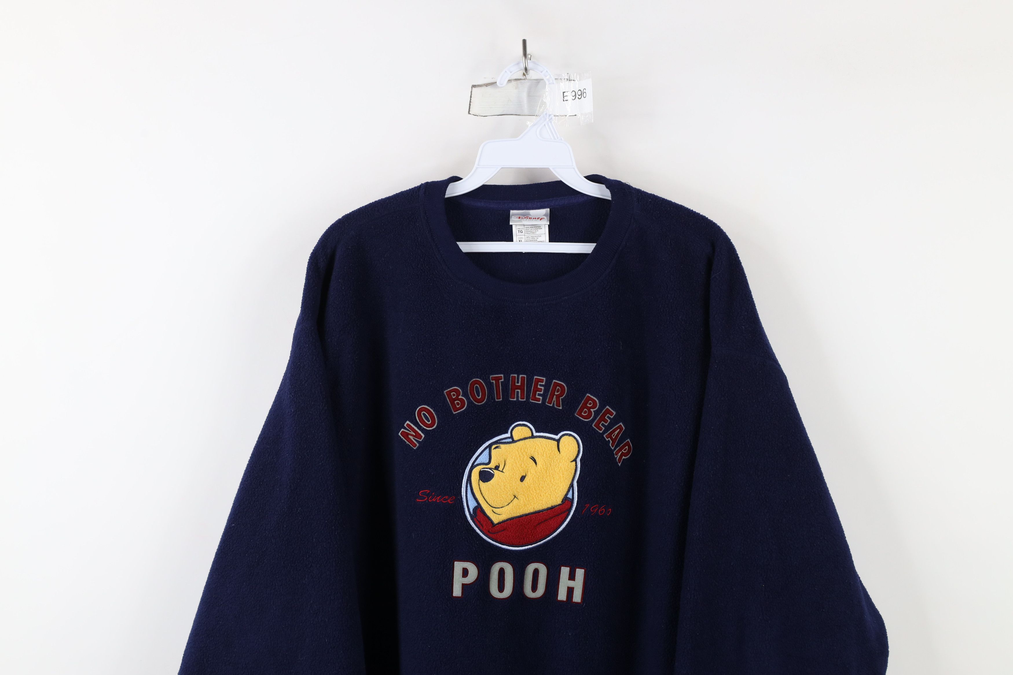 Disney × Vintage Vintage 90s Disney Fleece Winnie the Pooh Sweatshirt Blue Size XL / US 12-14 / IT 48-50 - 2 Thumbnail