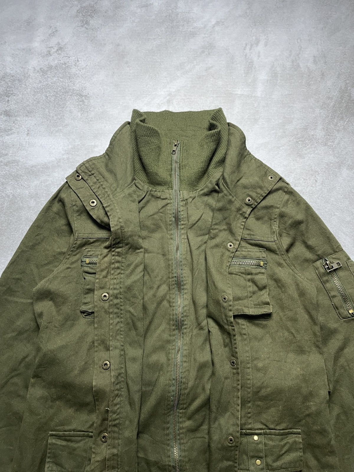 14th Addiction × Japanese Brand × Le Grande Bleu (L.G.B.) 2000’s Hucom - Cyber Military Style Jacket Size US M / EU 48-50 / 2 - 8 Thumbnail