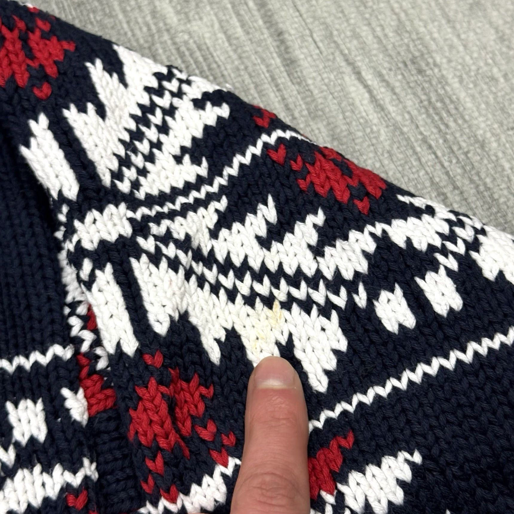 Vintage VINTAGE Savile Row Sweater Mens XL Cotton Fair Isle Knit Heavyweight 80s Blue Pullover Holiday Size US XL / EU 56 / 4 - 5 Thumbnail