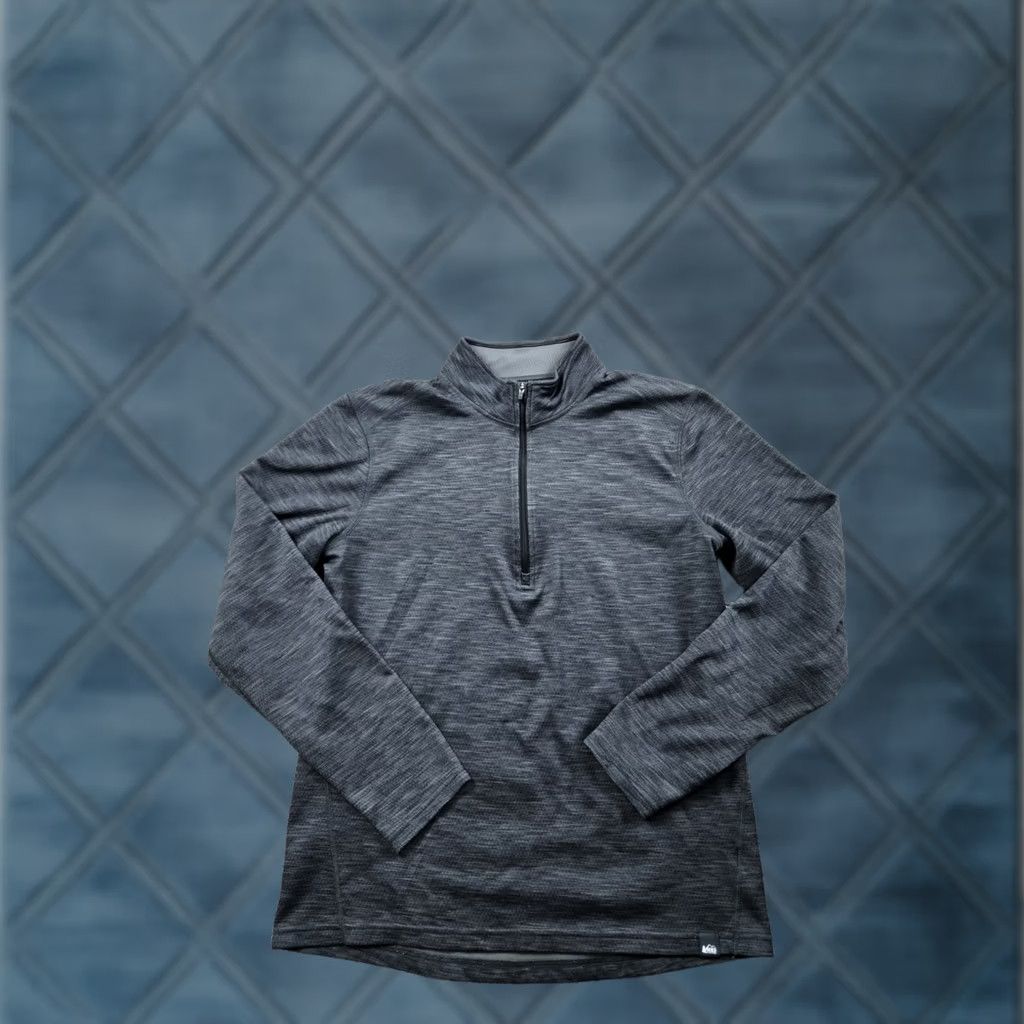 Vintage REI Shirt Mens Medium Gray 1/4 Zip Pullover Long Sleeve Athletic Hiking Stretch Size US M / EU 48-50 / 2 - 1 Thumbnail
