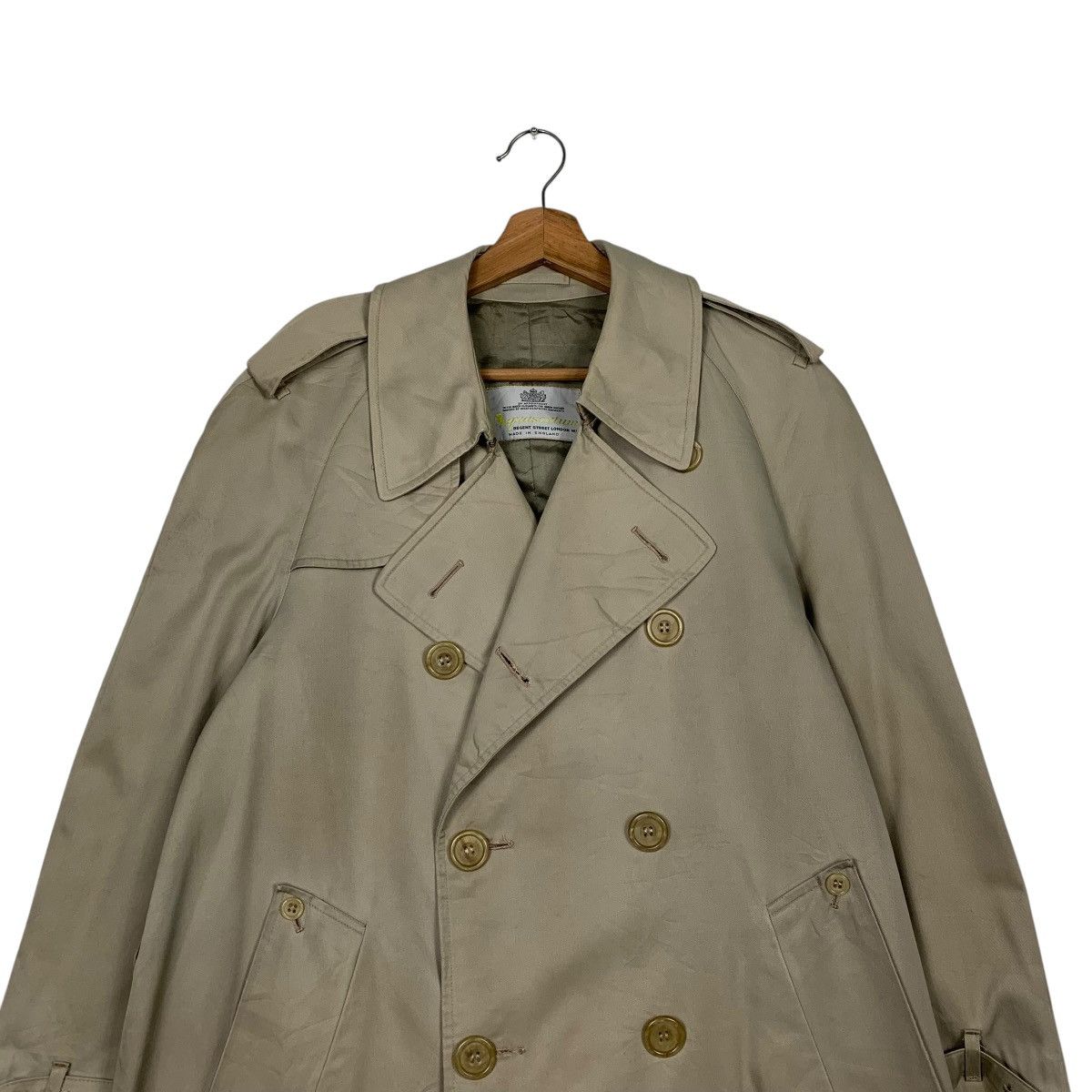 Aquascutum Vintage Aquascutum Double Breasted Trench Coat Size US M / EU 48-50 / 2 - 2 Thumbnail