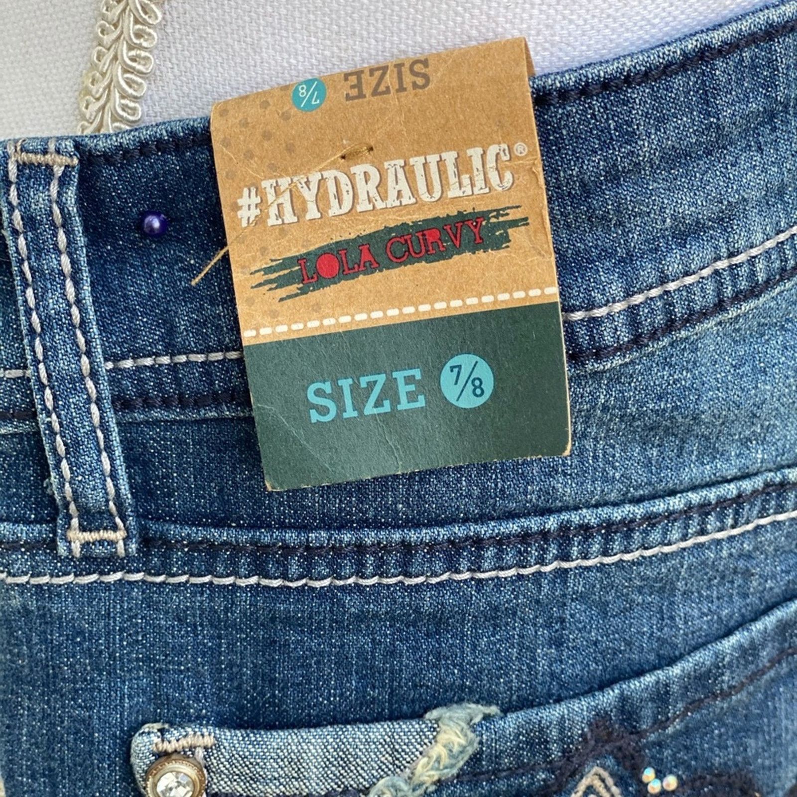 Other Hydraulic Embroidered 5 Pocket Jean Shorts… Size 30" / US 8 / IT 44 - 6 Thumbnail