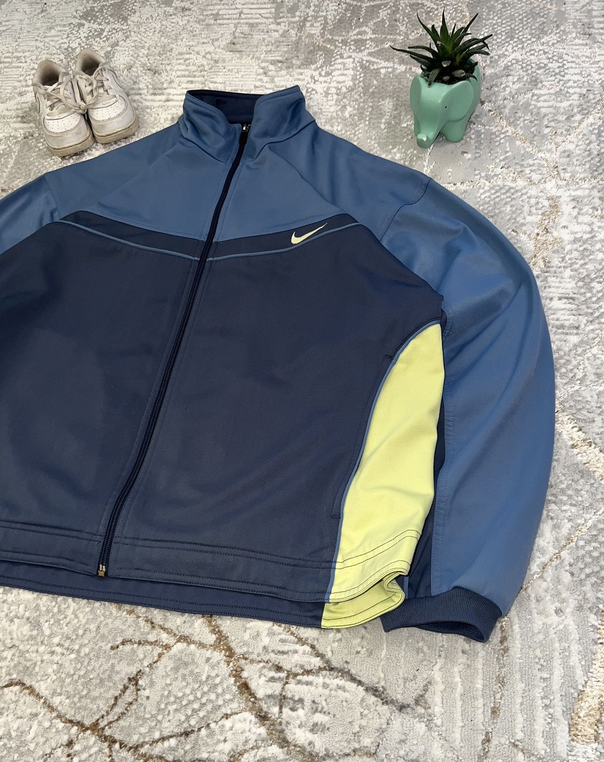 Nike × Vintage NIKE VINTAGE 90S ZIP SWEATSHIRT BOXY FIT Y2K CREWNECK Size US L / EU 52-54 / 3 - 5 Thumbnail