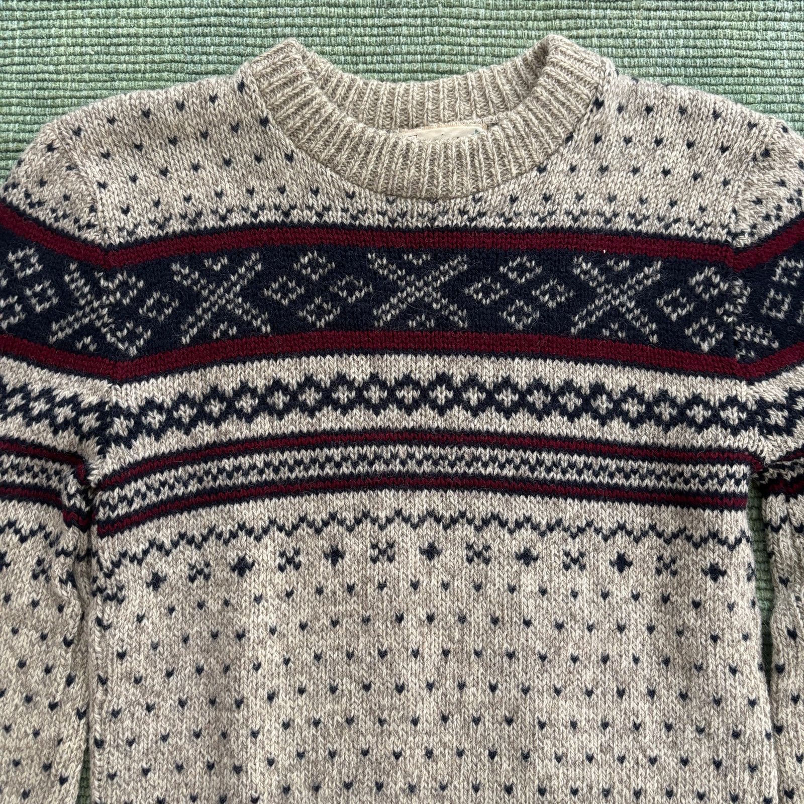 Sears × Vintage Vtg 70s Wool Knit Winter Pattern Sears Fieldmaster Sweater Size S / US 4 / IT 40 - 2 Thumbnail