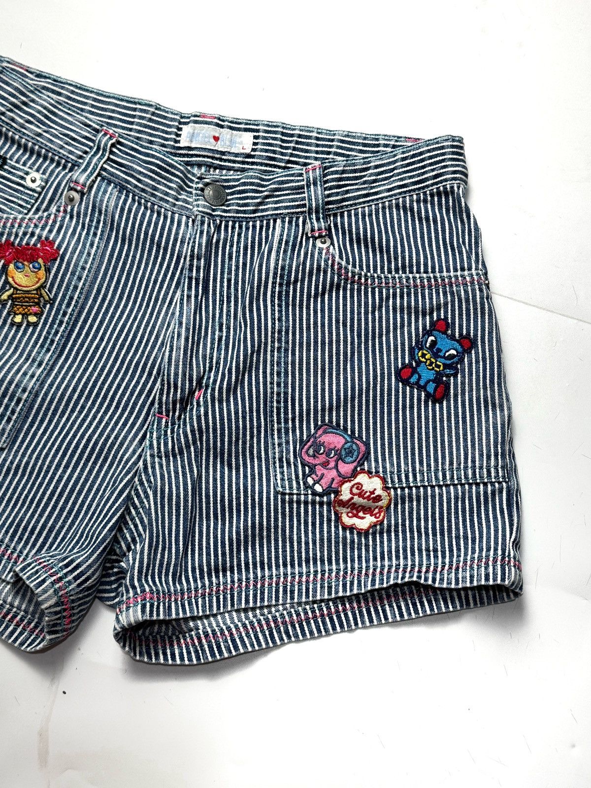 Angel Blue × Hysteric Glamour × Japanese Brand Angle Blue Y2K Hickory Pants Size 28" / US 6 / IT 42 - 4 Thumbnail