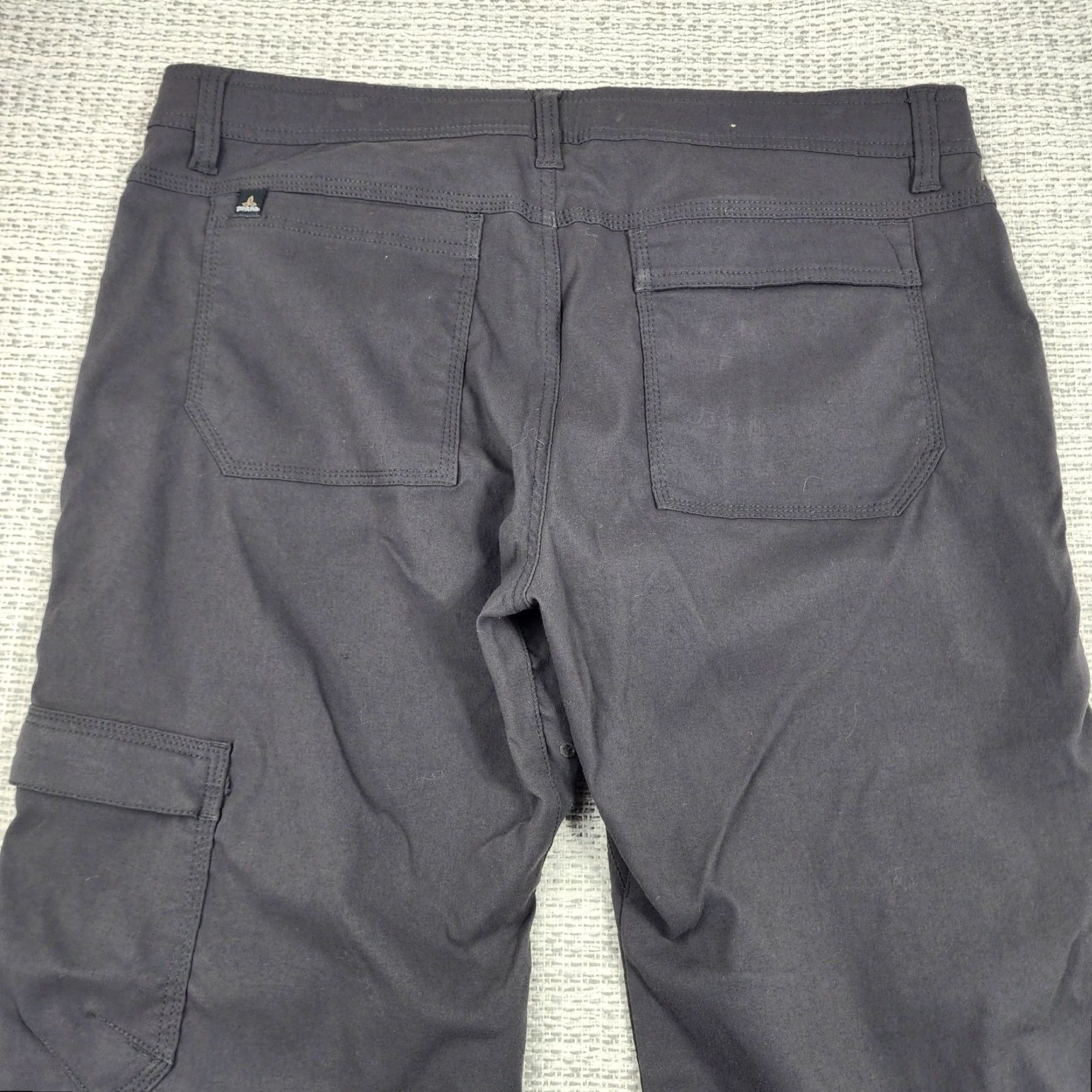 Prana prAna Pants Mens 36x32 Gray Cargo Hiking Outdoor Performance Snap Hem Travel Size US 36 / EU 52 - 3 Thumbnail