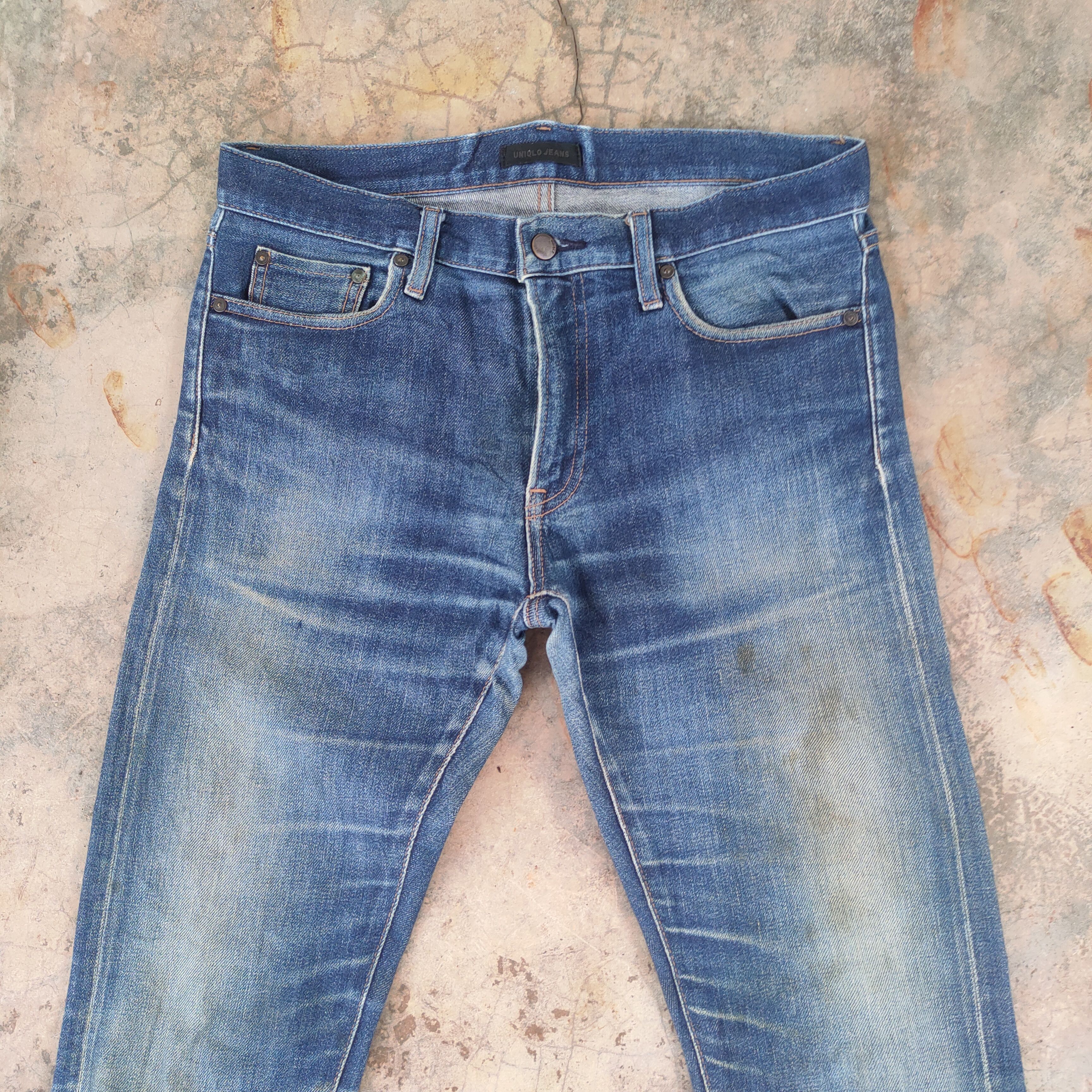 Japanese Brand VINTAGE JAPANESE RUSTY SKINNY FADED DISTRESSED JEAN PANTS Size US 32 / EU 48 - 3 Thumbnail