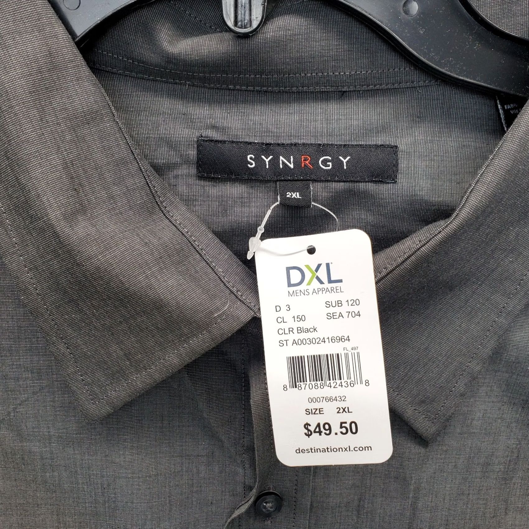 Vintage Synrgy Sport Shirt Mens 2XL Gray Short-Sleeve Button-Up Pocket Casual Shirt Size US XXL / EU 58 / 5 - 5 Thumbnail