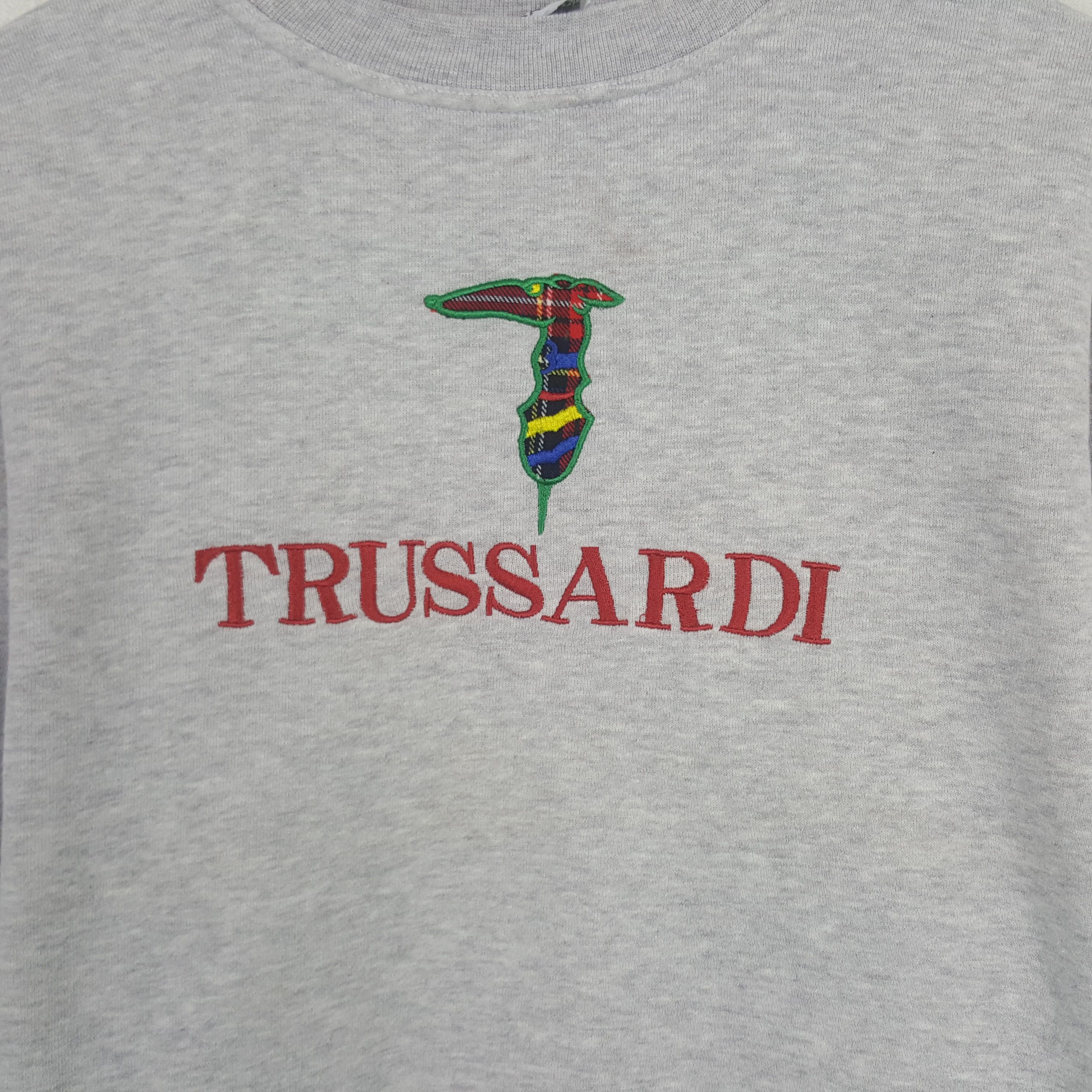 Trussardi × Vintage Vintage Trussardi Patch Logo Sweatshirt Size US L / EU 52-54 / 3 - 2 Thumbnail