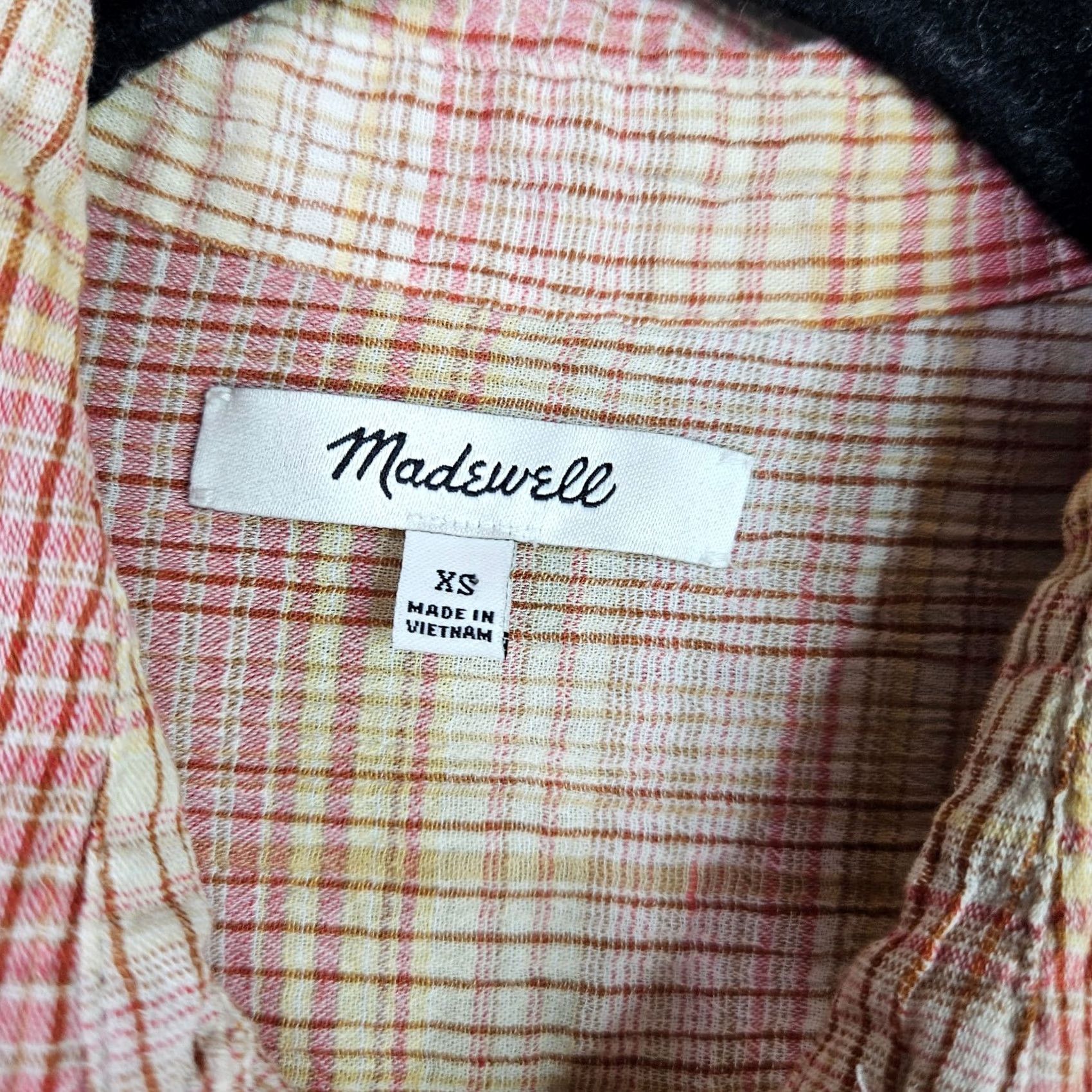 Madewell Madewell Shirt Women's Button-Up Short Sleeve Plaid XS Multicolor Cardigan? Size XS / US 0-2 / IT 36-38 - 7 Thumbnail