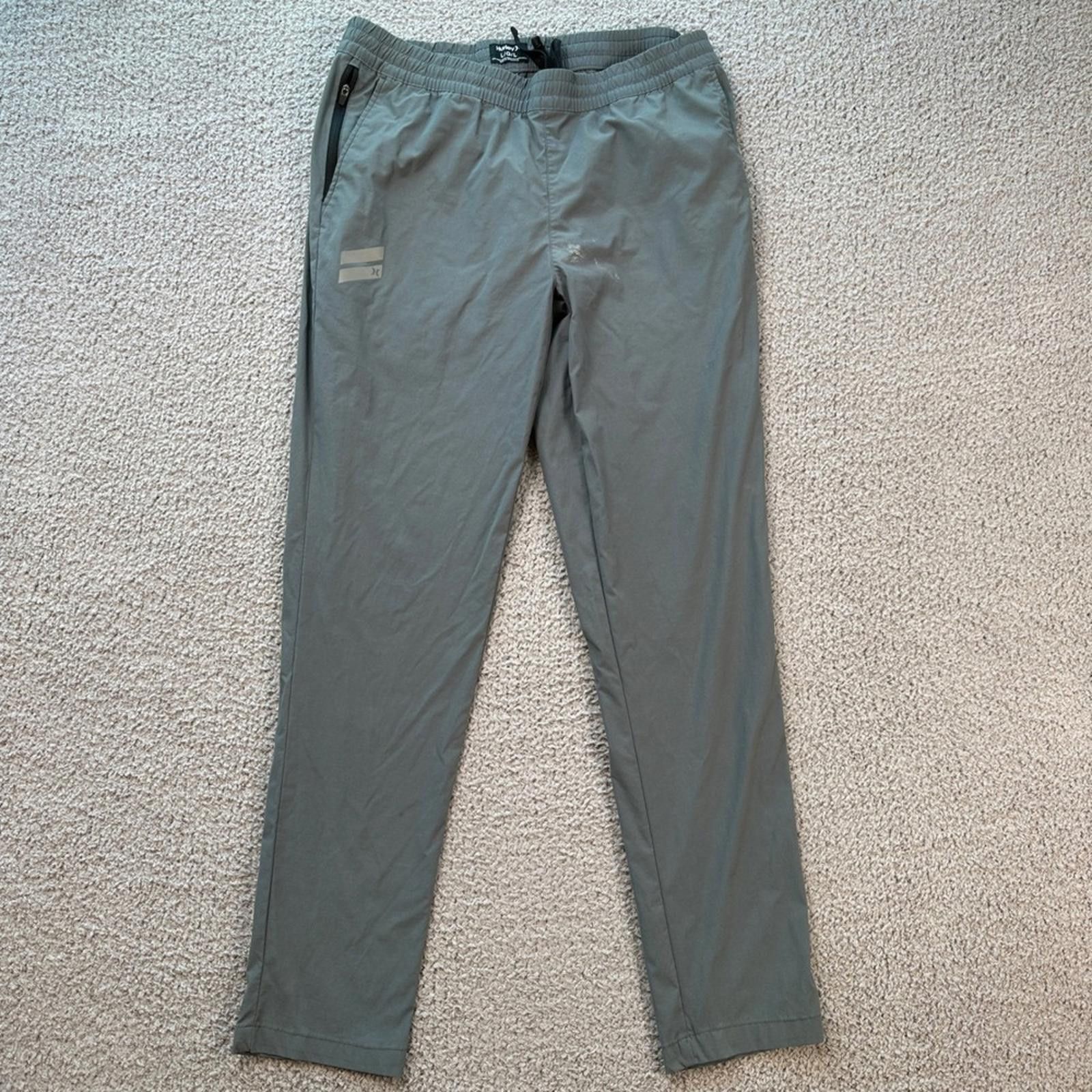 Hurley Hurley Mens Track Pants Joggers L Gray Zip Pockets Athletic Size US 34 / EU 50 - 1 Thumbnail