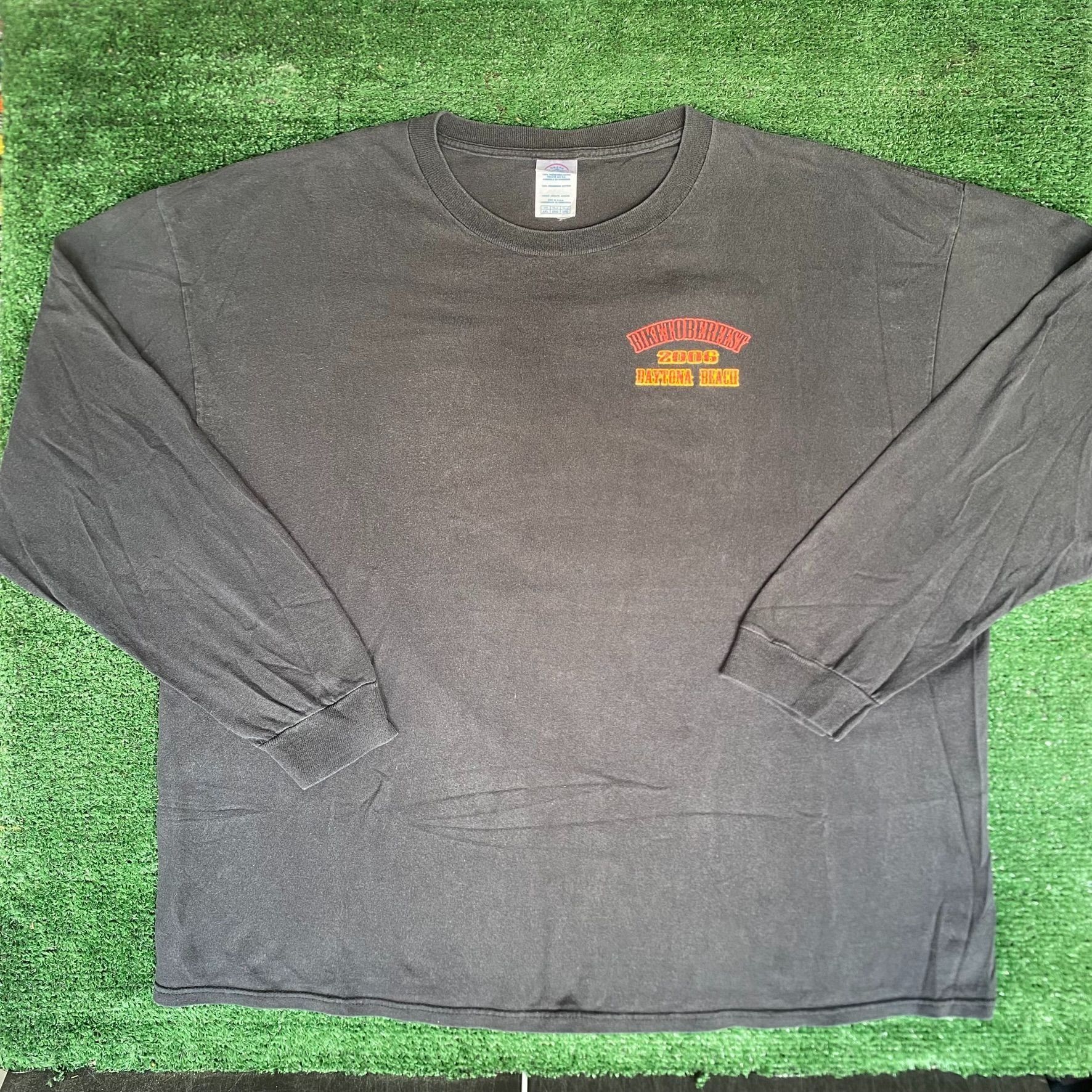 Delta Vintage Daytona Bike Week T-Shirt Black Long Sleeve Y2K Bike Size US XXL / EU 58 / 5 - 4 Thumbnail