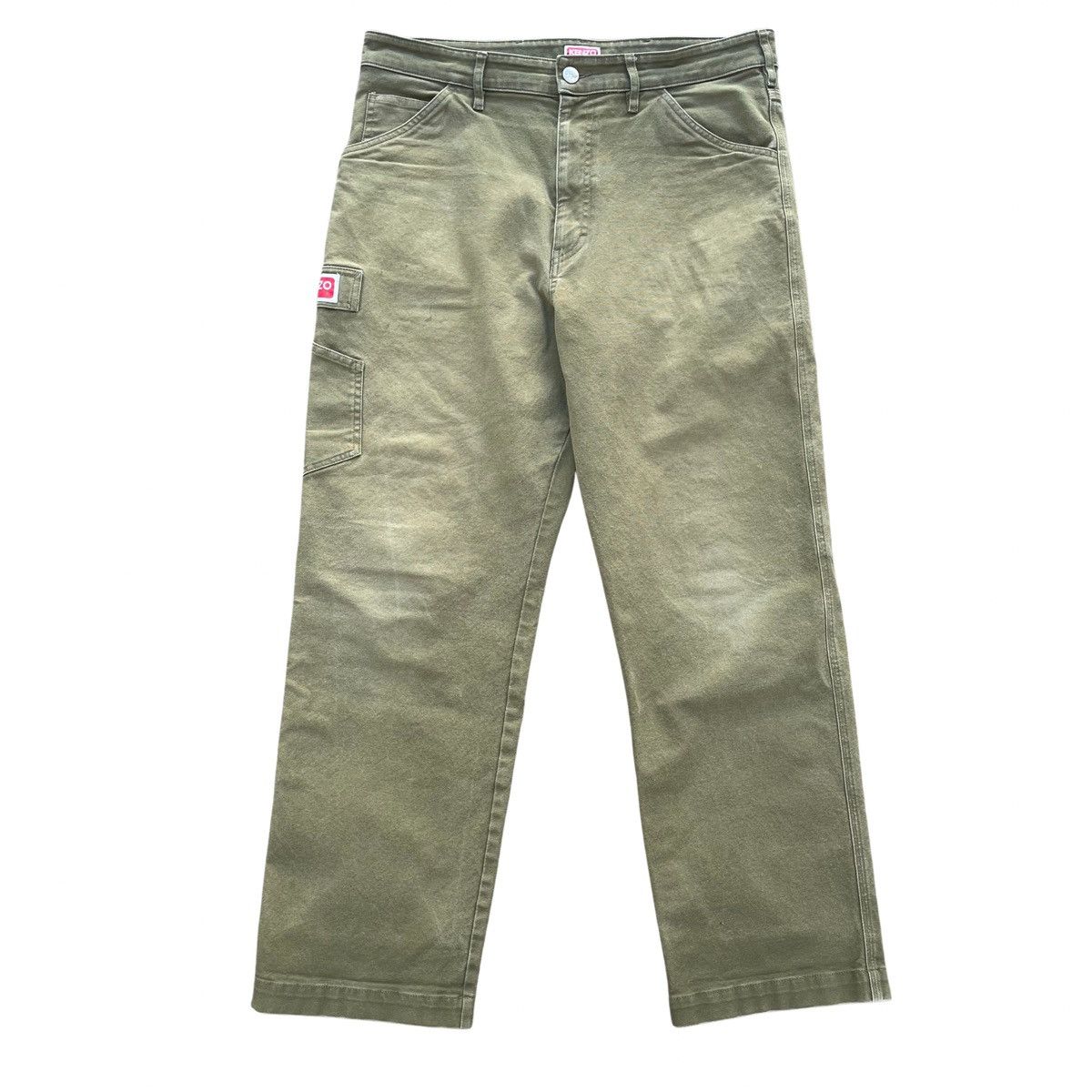 Kenzo Paris Green Cargo Carpenter Pants Size 33