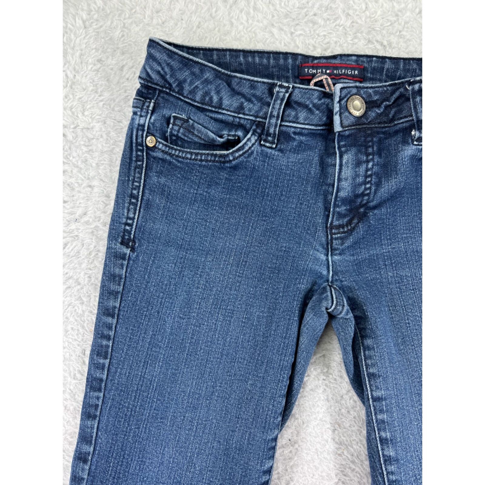 Tommy Hilfiger Tommy Hilfiger Women Jeans Bootcut 0 Blue Denim 5-Pocket Regular Rise 26" Inseam 27" Cotton Blend Size 25" / US 0 / IT 36 - 7 Thumbnail