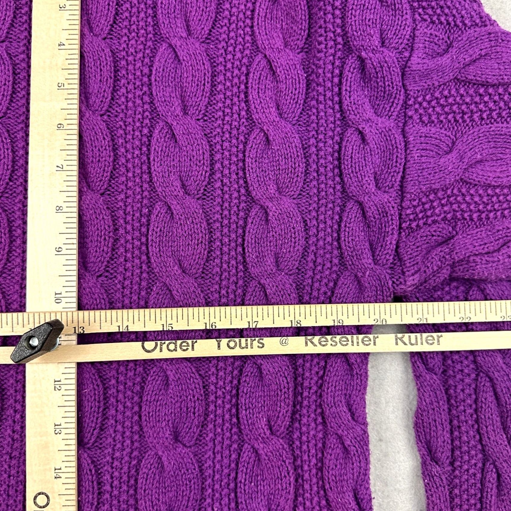 Alexander Julian VINTAGE Alexander Julian Sweater Men XL Purple Pullover Cable-Knit USA Size US XL / EU 56 / 4 - 6 Thumbnail