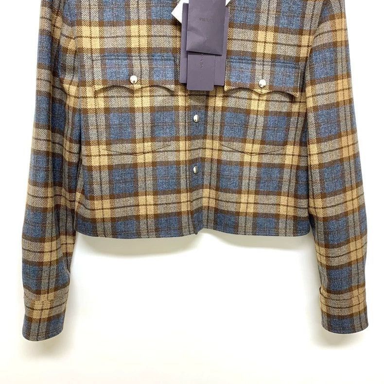 Prada Prada Checkered Wool Crop Jacket-2506 Size S / US 4 / IT 40 - 6 Thumbnail