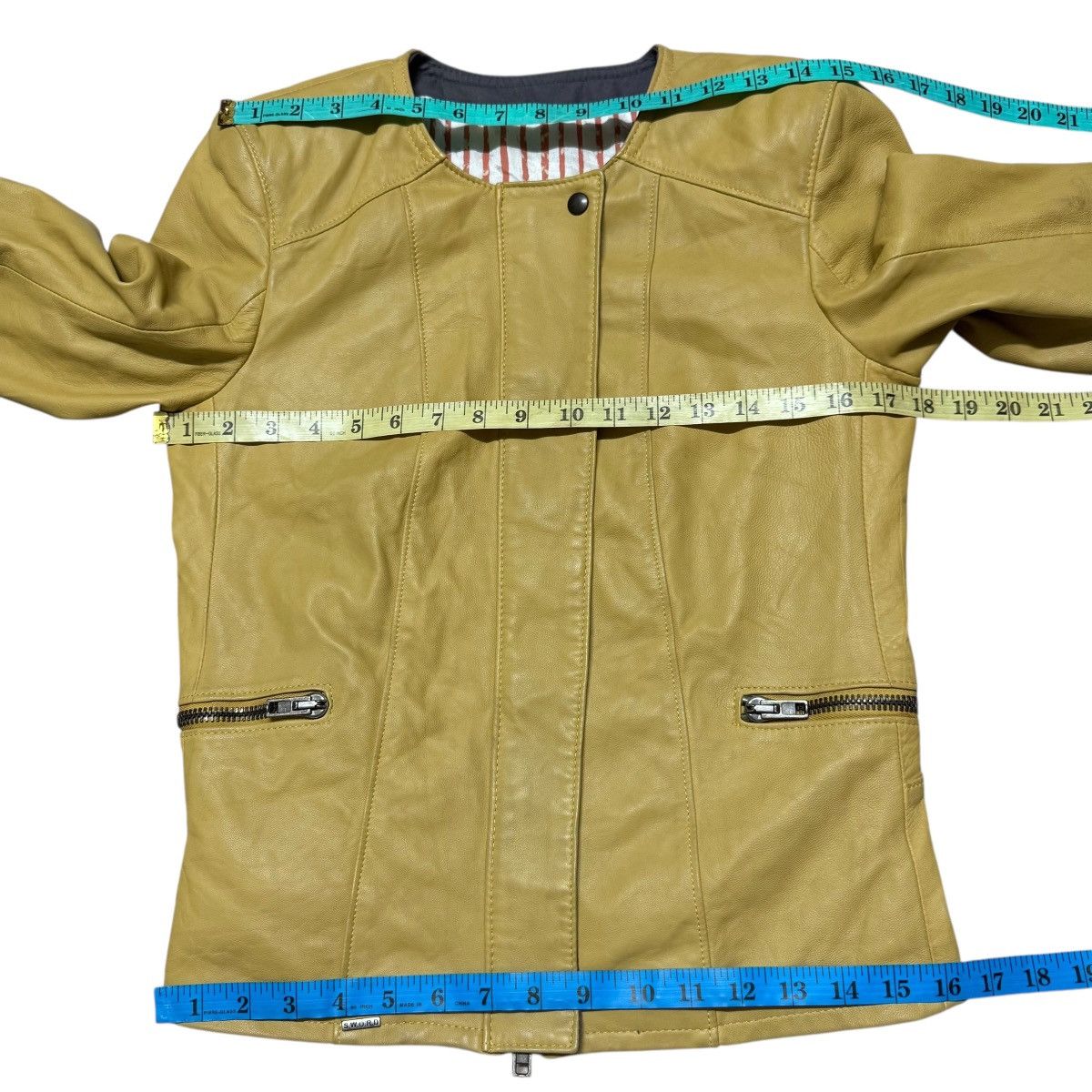 Leather S.W.O.R.D Gold Leather Jacket Size L / US 10 / IT 46 - 14 Thumbnail
